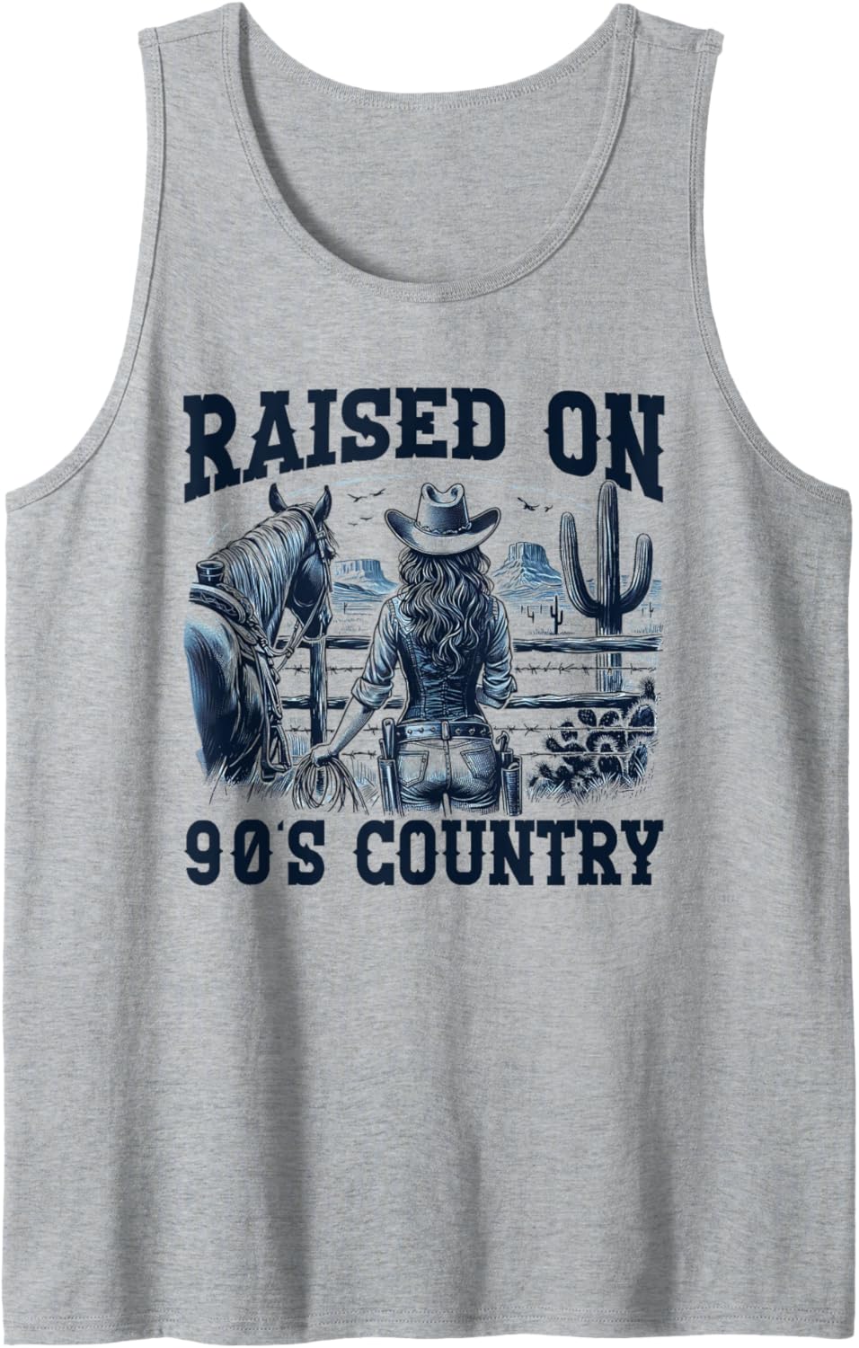 Rodeo Western Country Southern Horse Equestrian Cowgirls Tank Top