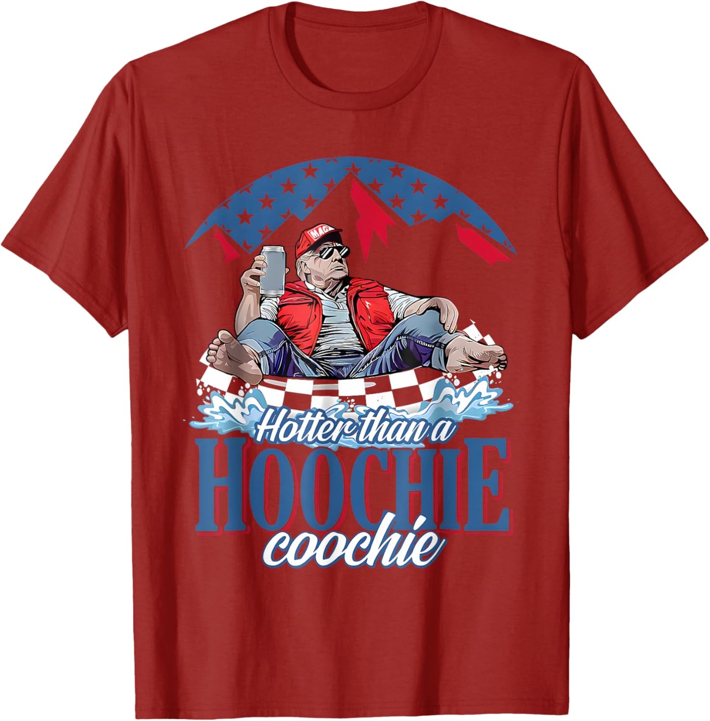 Hotter Than A Hoochie Coochie Funny Trump Summer Beer