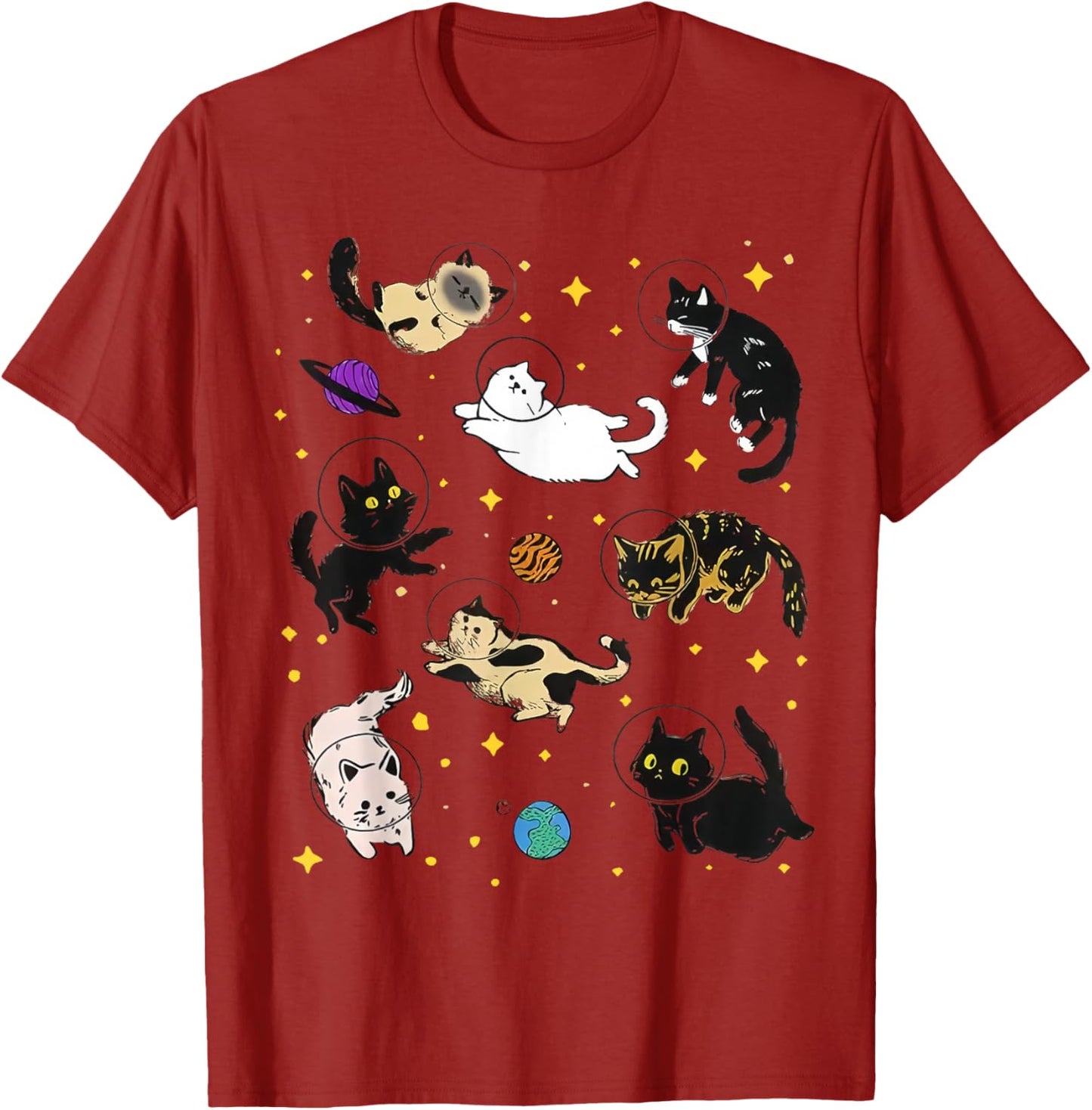 Funny Catsa Cat Astronauts Kitten Space Women Girls Kids Men