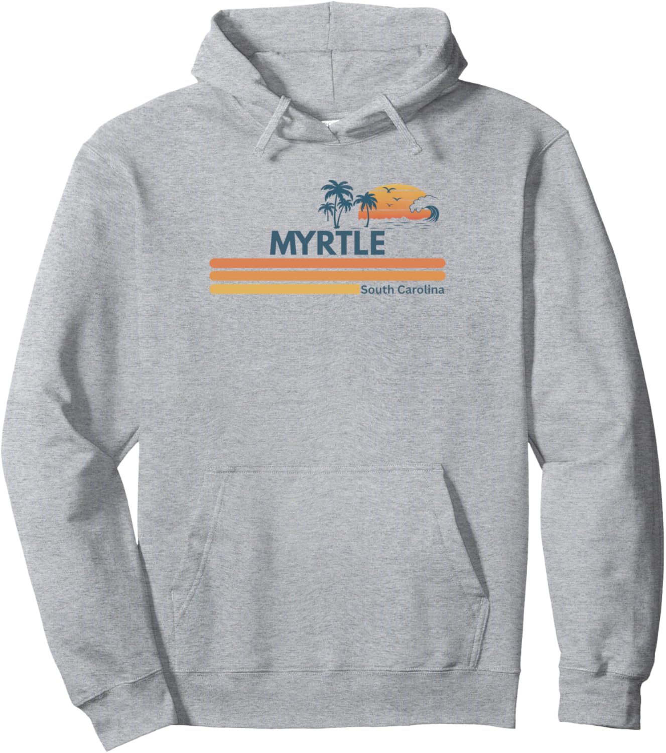 Myrtle Beach South Carolina Summer Palm Tree Men Women Pullover Hoodie