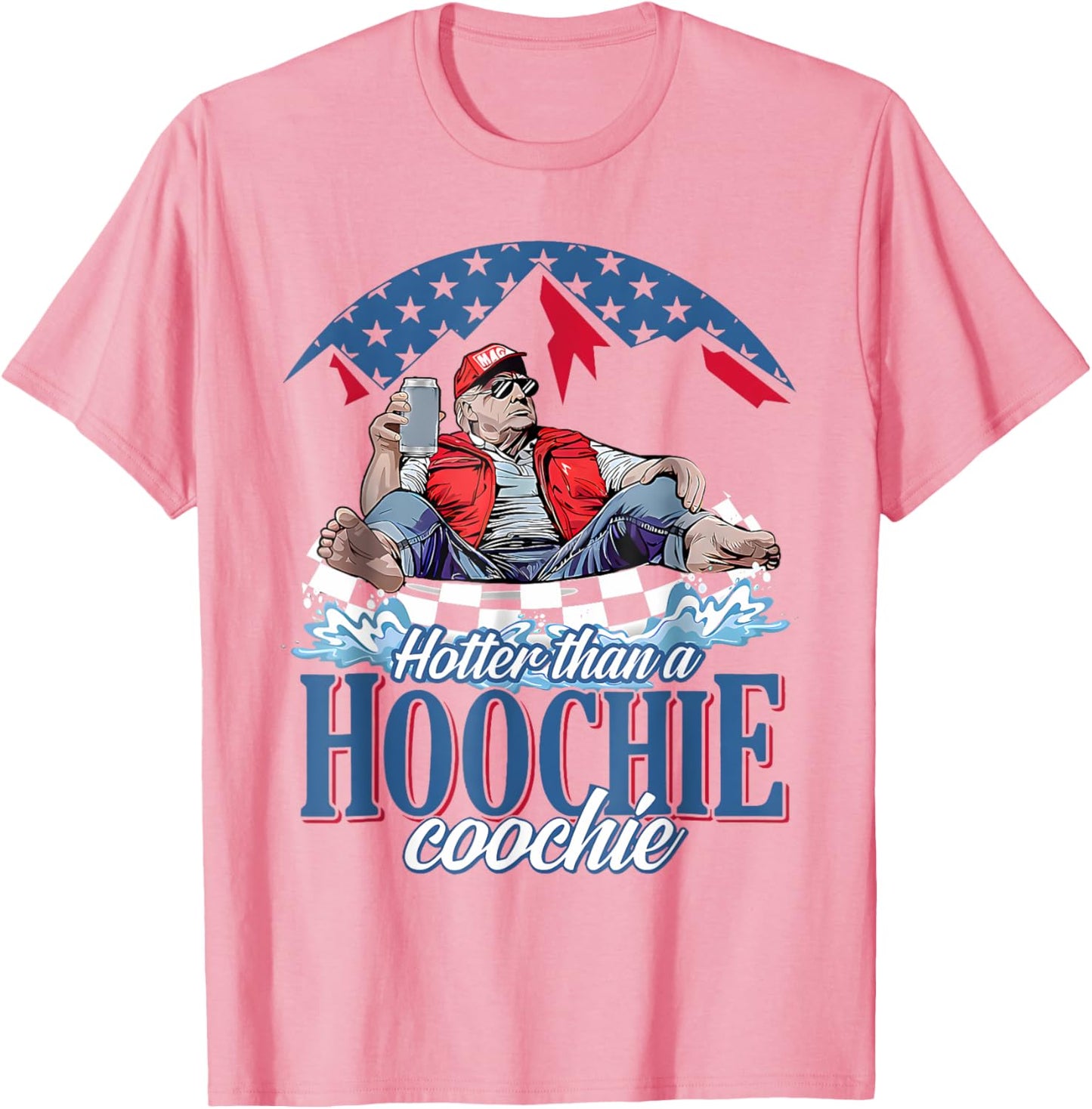 Hotter Than A Hoochie Coochie Funny Trump Summer Beer