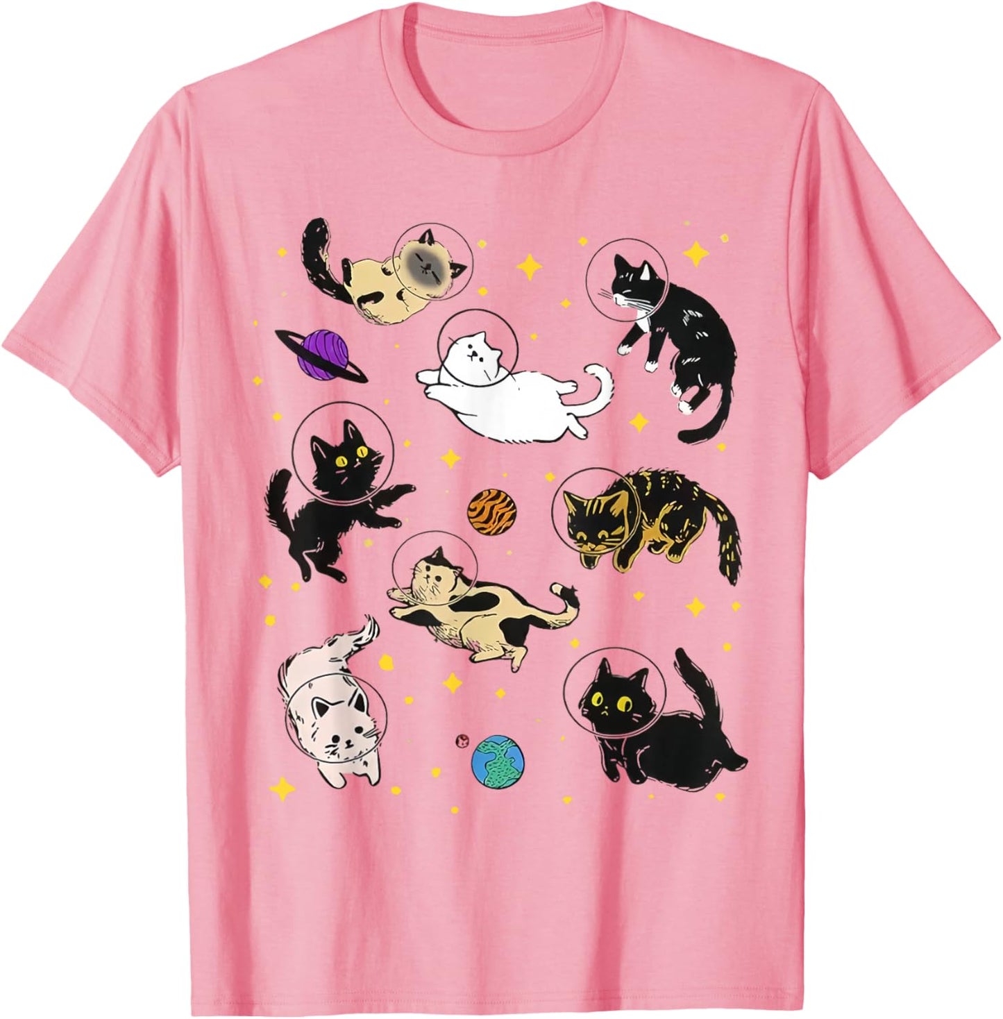 Funny Catsa Cat Astronauts Kitten Space Women Girls Kids Men