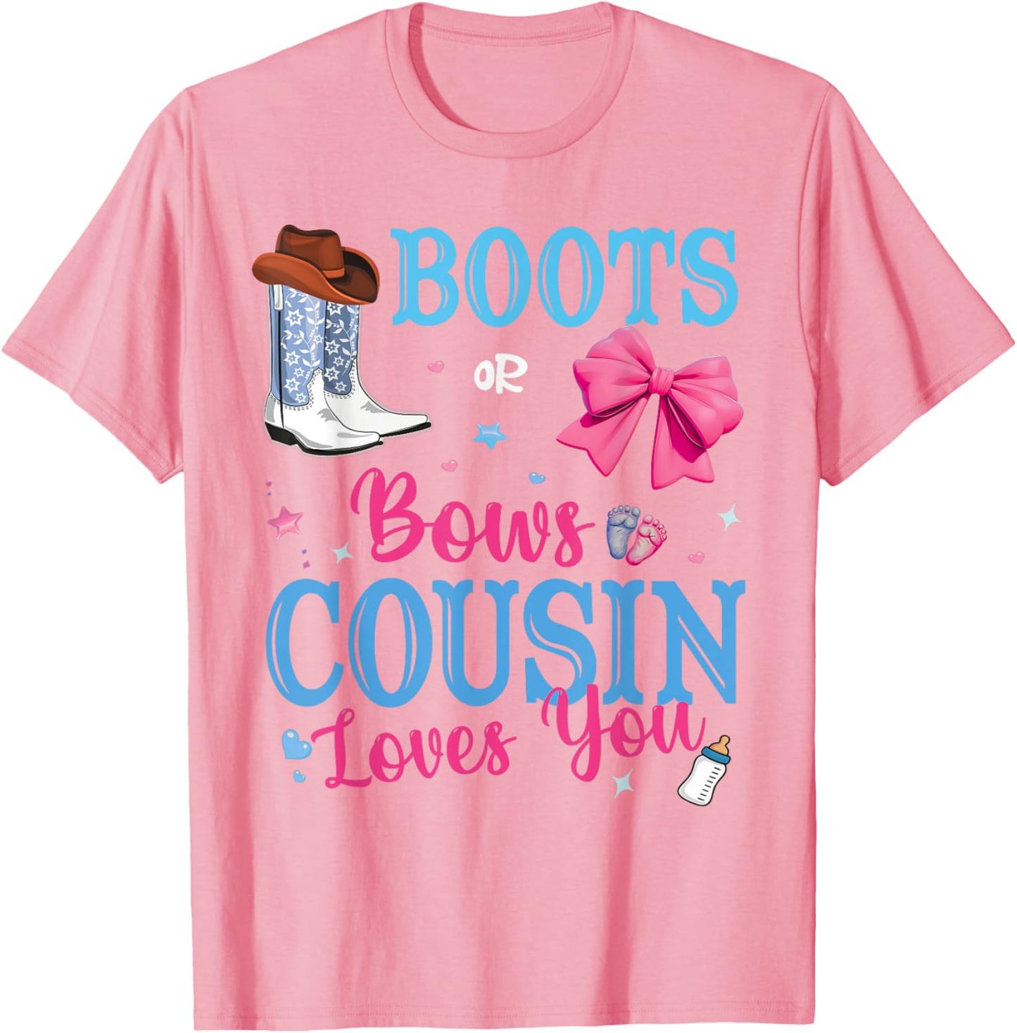 Boots Or Bows Cousin Loves You Gender Reveal Party Family