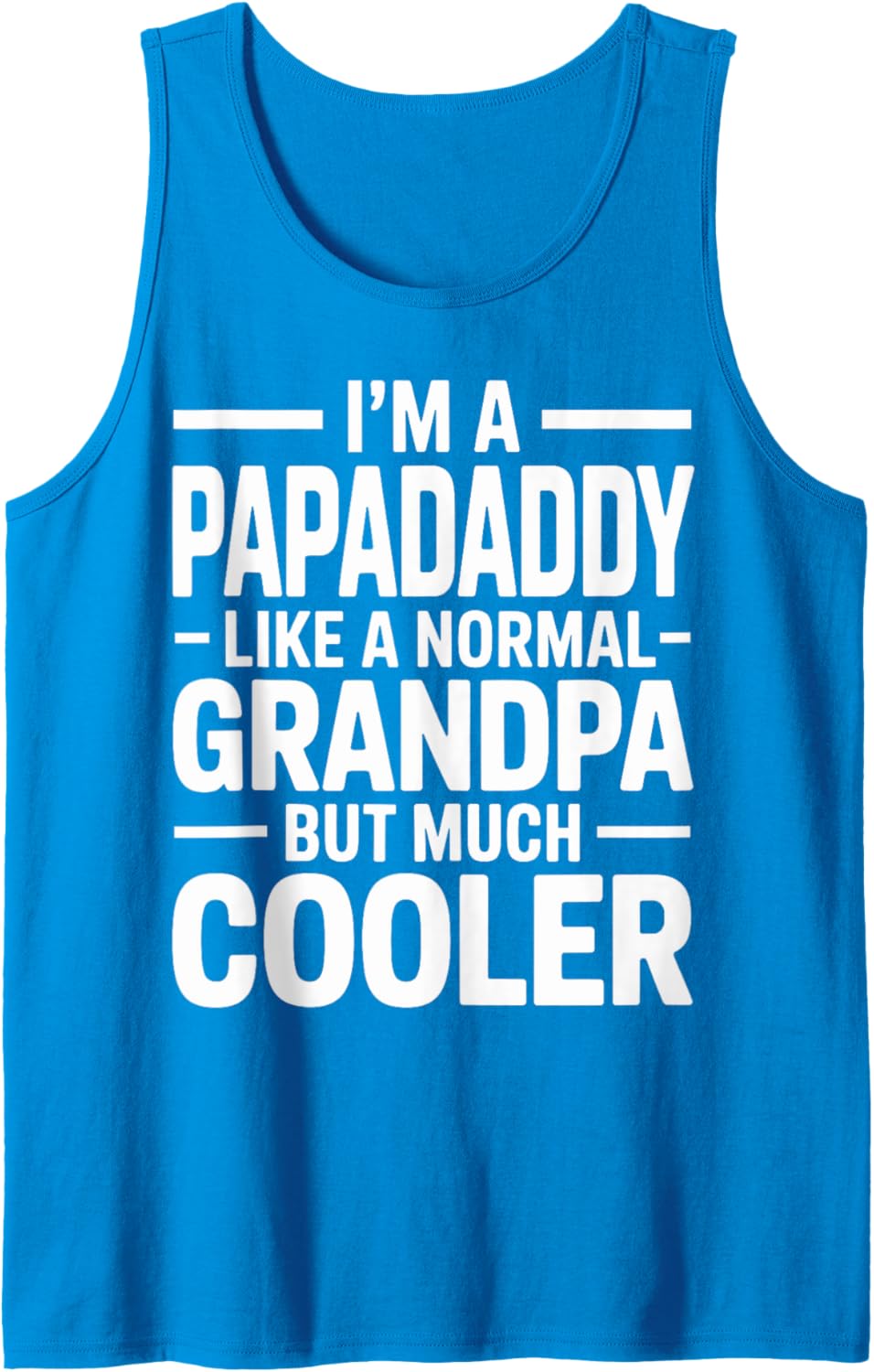 Mens Papadaddy Like a Grandpa Only Cooler Southern Grandfather Tank Top