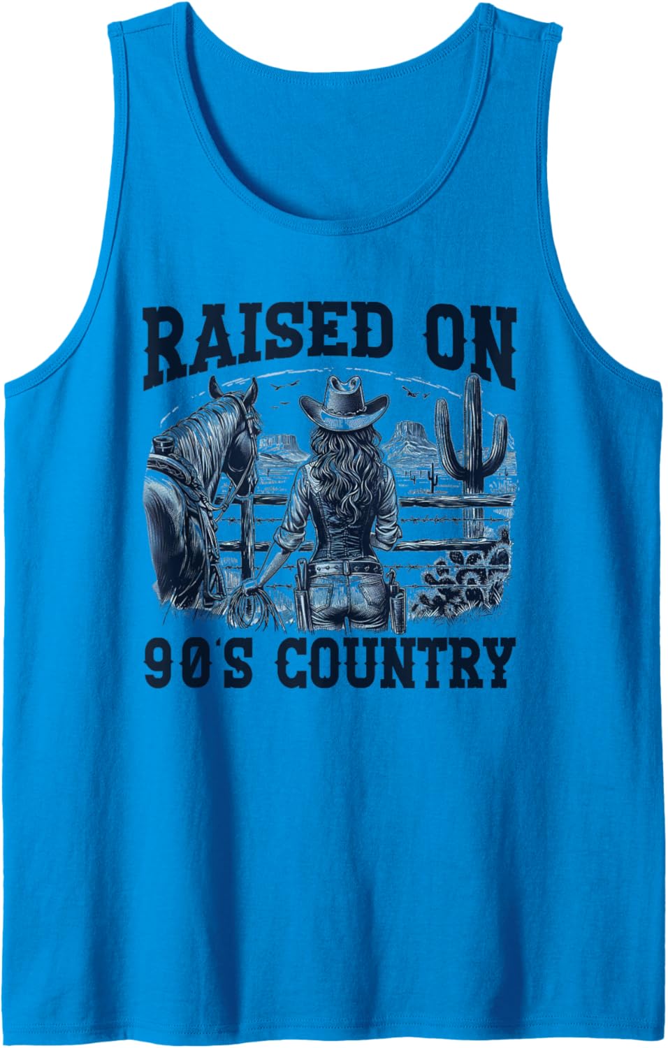 Rodeo Western Country Southern Horse Equestrian Cowgirls Tank Top