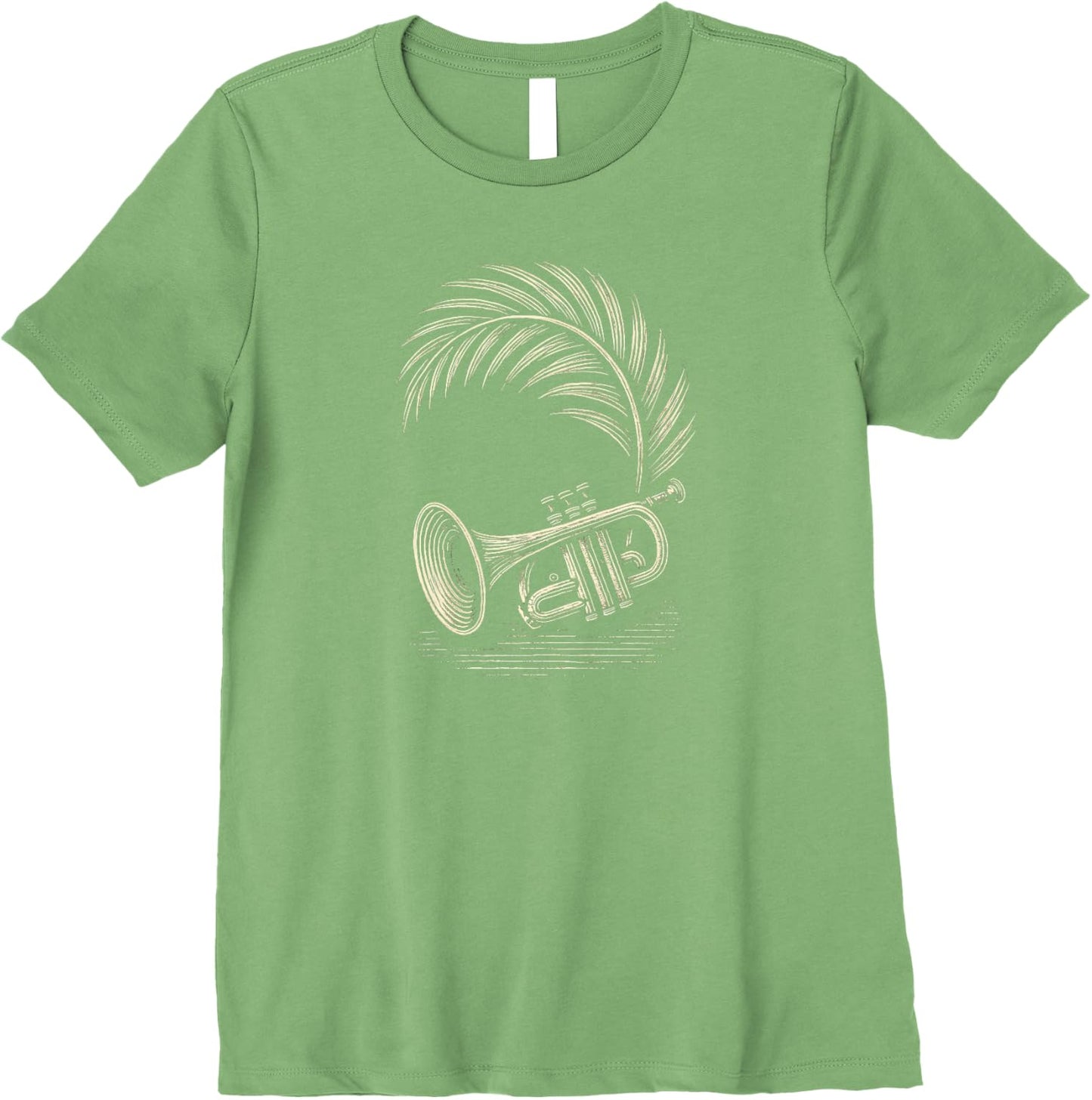 Woodcut Trumpet Palm Premium
