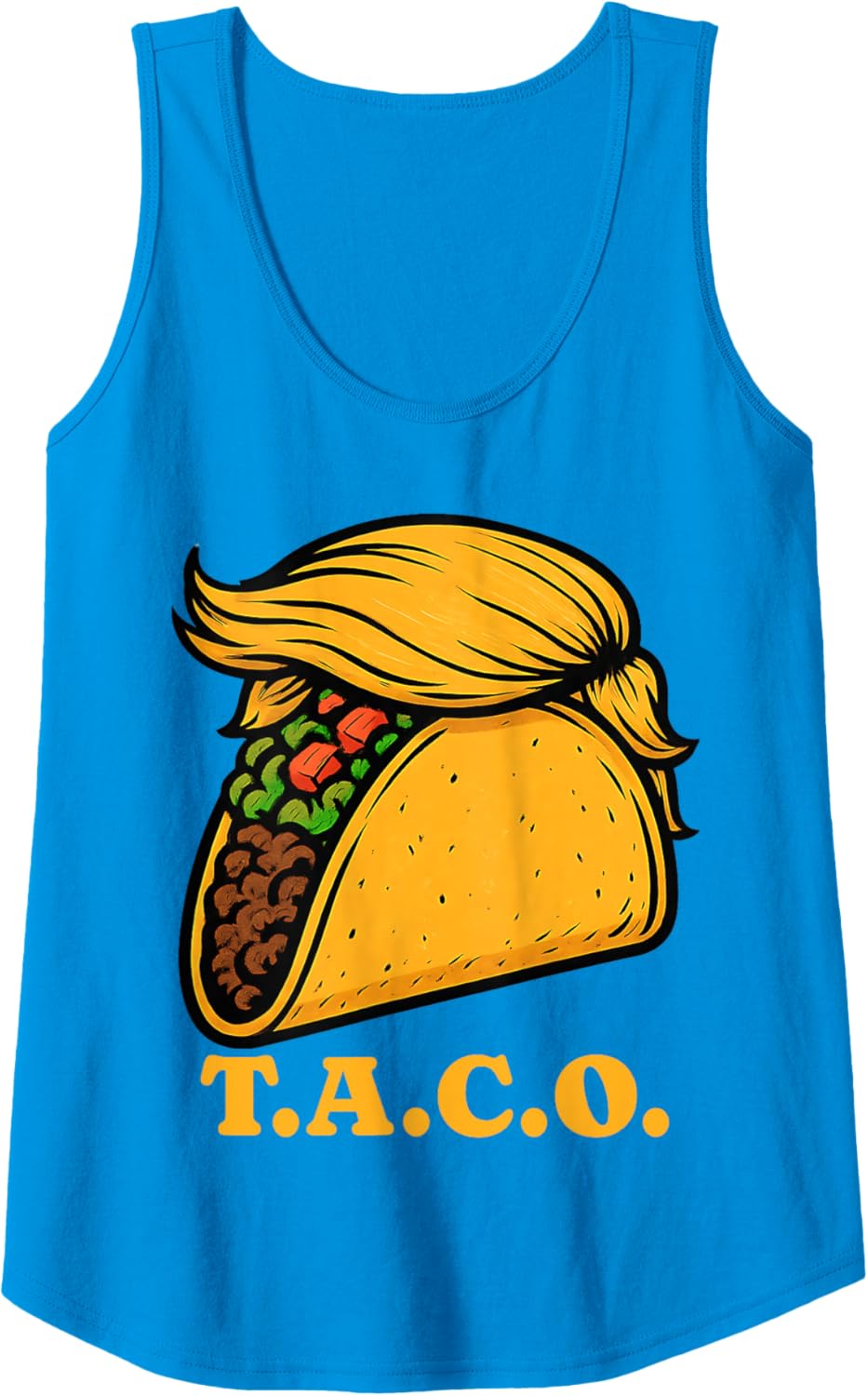 Trumpf Always Chickens Out TACO T.A.C.O. Meme W S J Funny Tank Top