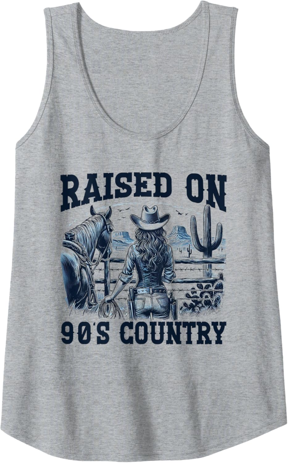 Rodeo Western Country Southern Horse Equestrian Cowgirls Tank Top