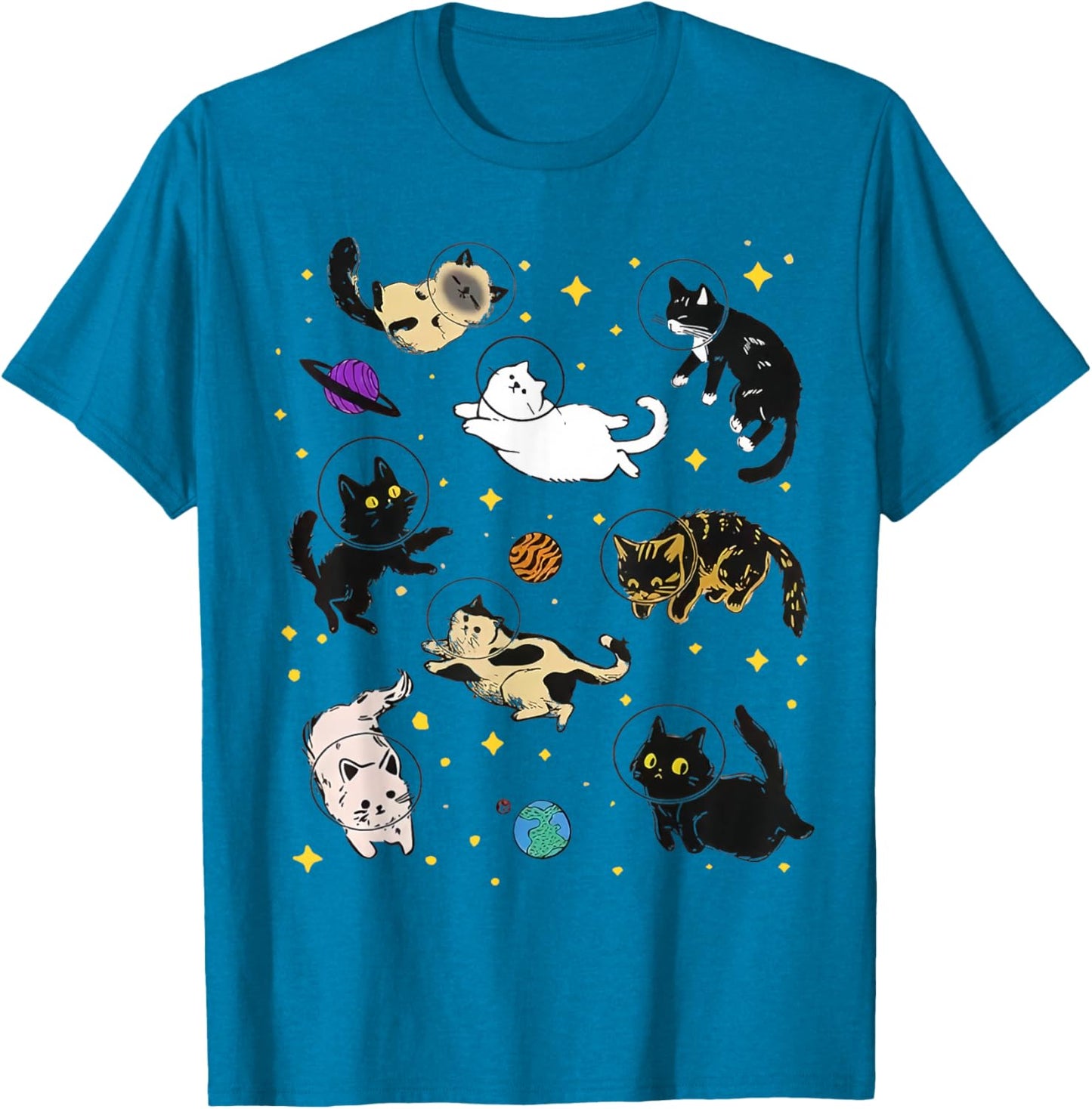 Funny Catsa Cat Astronauts Kitten Space Women Girls Kids Men