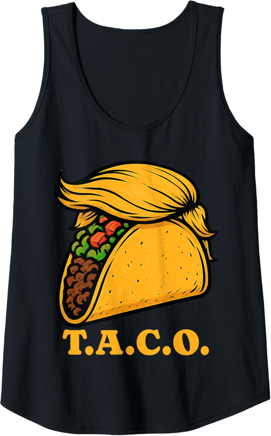 Trumpf Always Chickens Out TACO T.A.C.O. Meme W S J Funny Tank Top