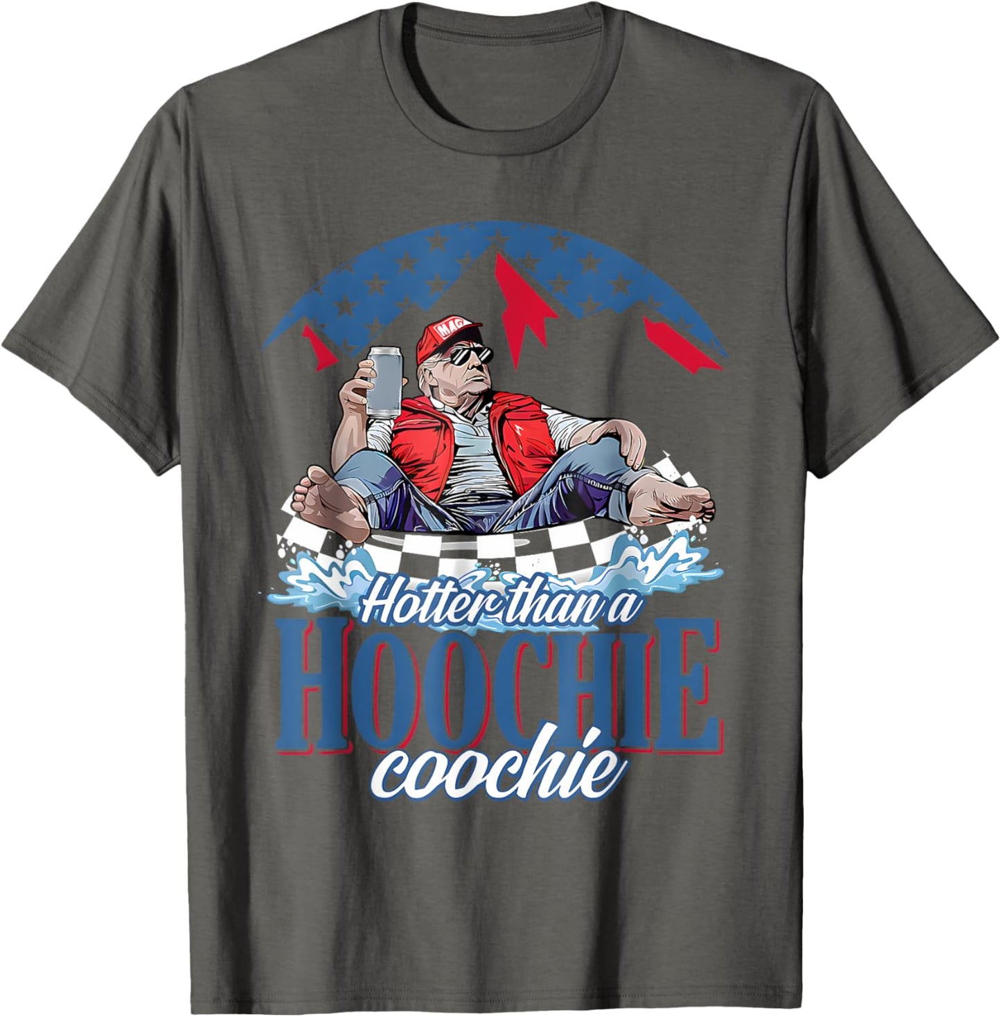 Hotter Than A Hoochie Coochie Funny Trump Summer Beer