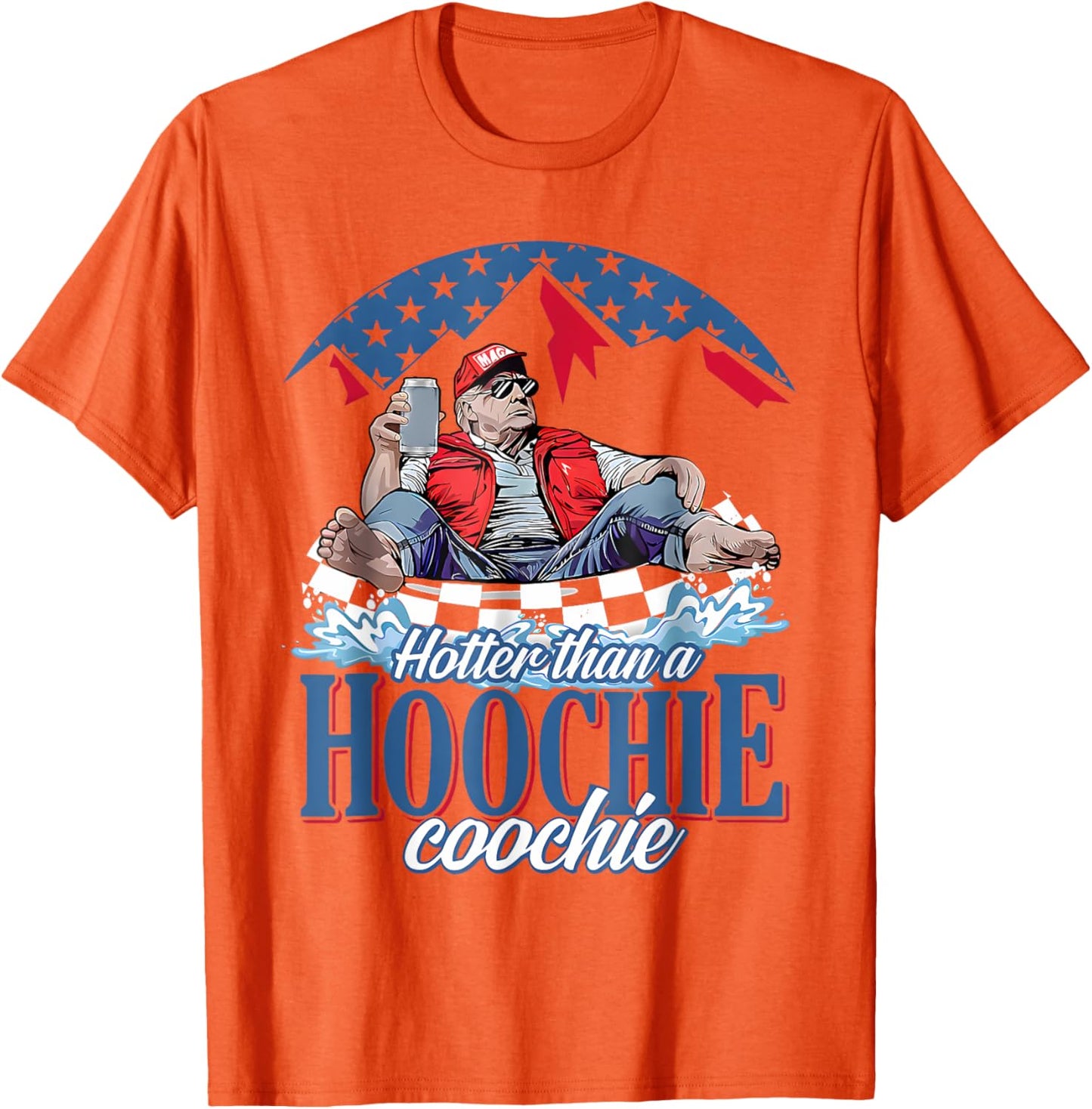 Hotter Than A Hoochie Coochie Funny Trump Summer Beer
