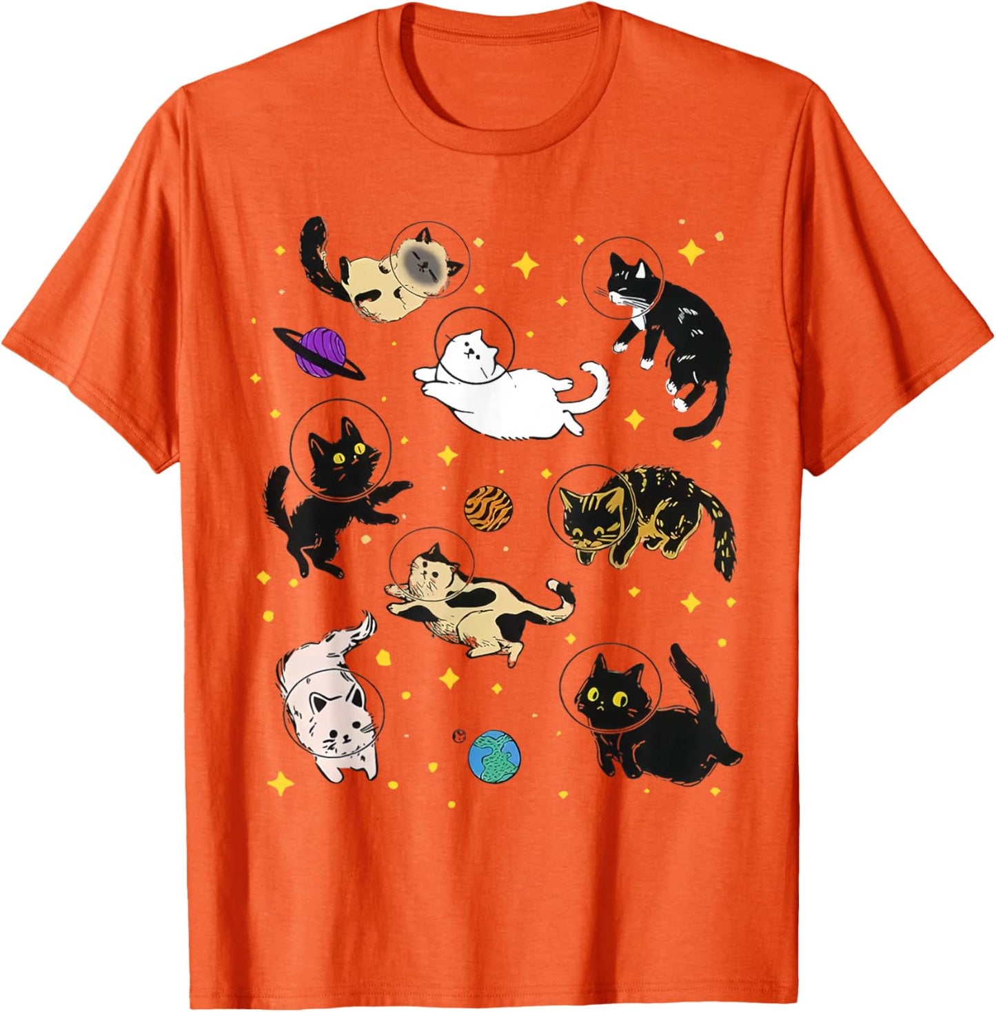 Funny Catsa Cat Astronauts Kitten Space Women Girls Kids Men