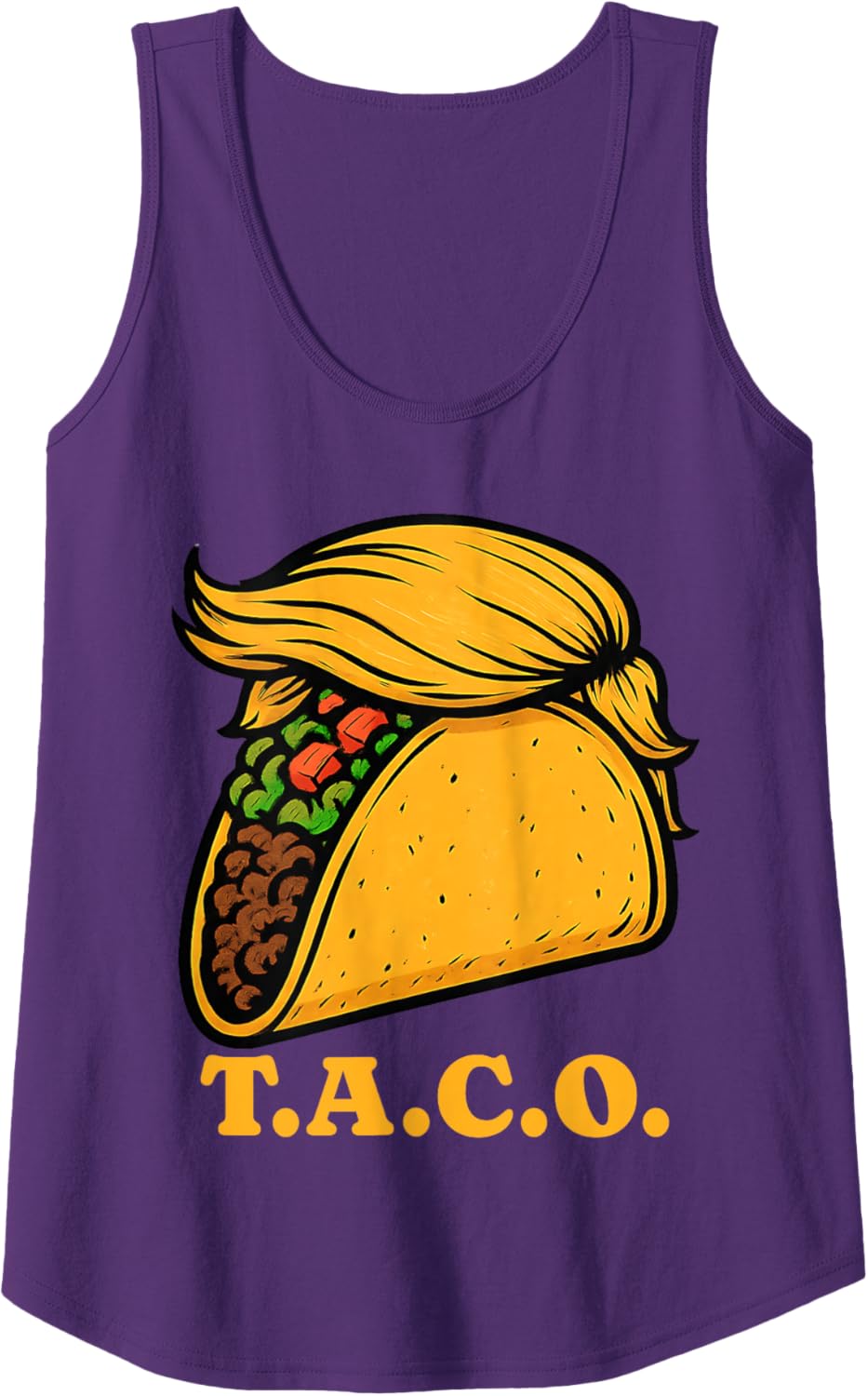 Trumpf Always Chickens Out TACO T.A.C.O. Meme W S J Funny Tank Top
