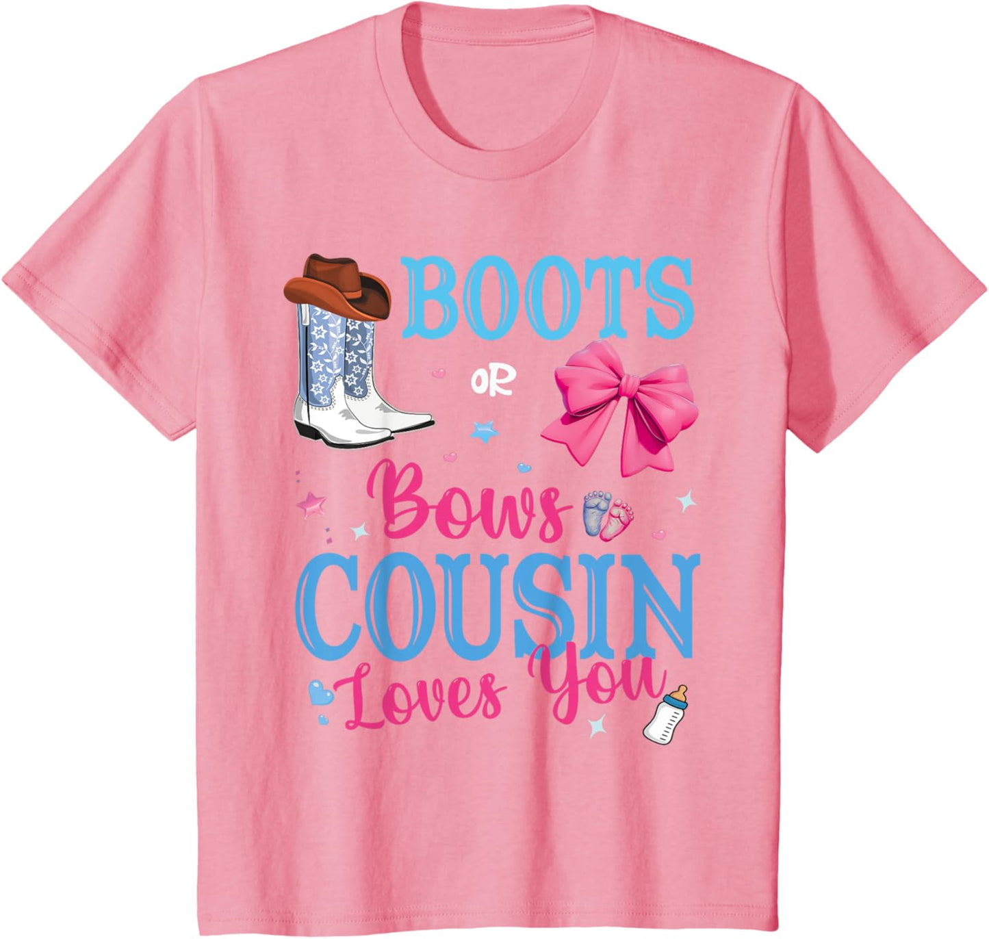 Boots Or Bows Cousin Loves You Gender Reveal Party Family