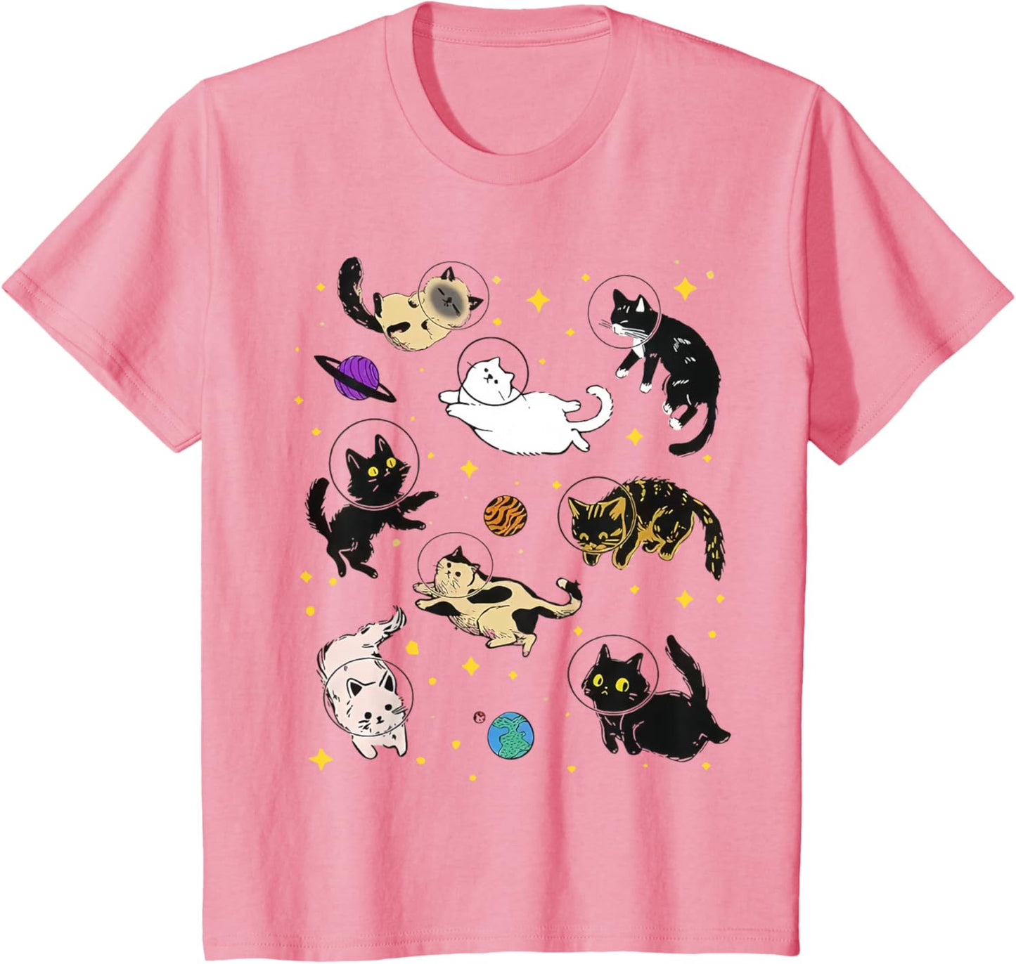 Funny Catsa Cat Astronauts Kitten Space Women Girls Kids Men