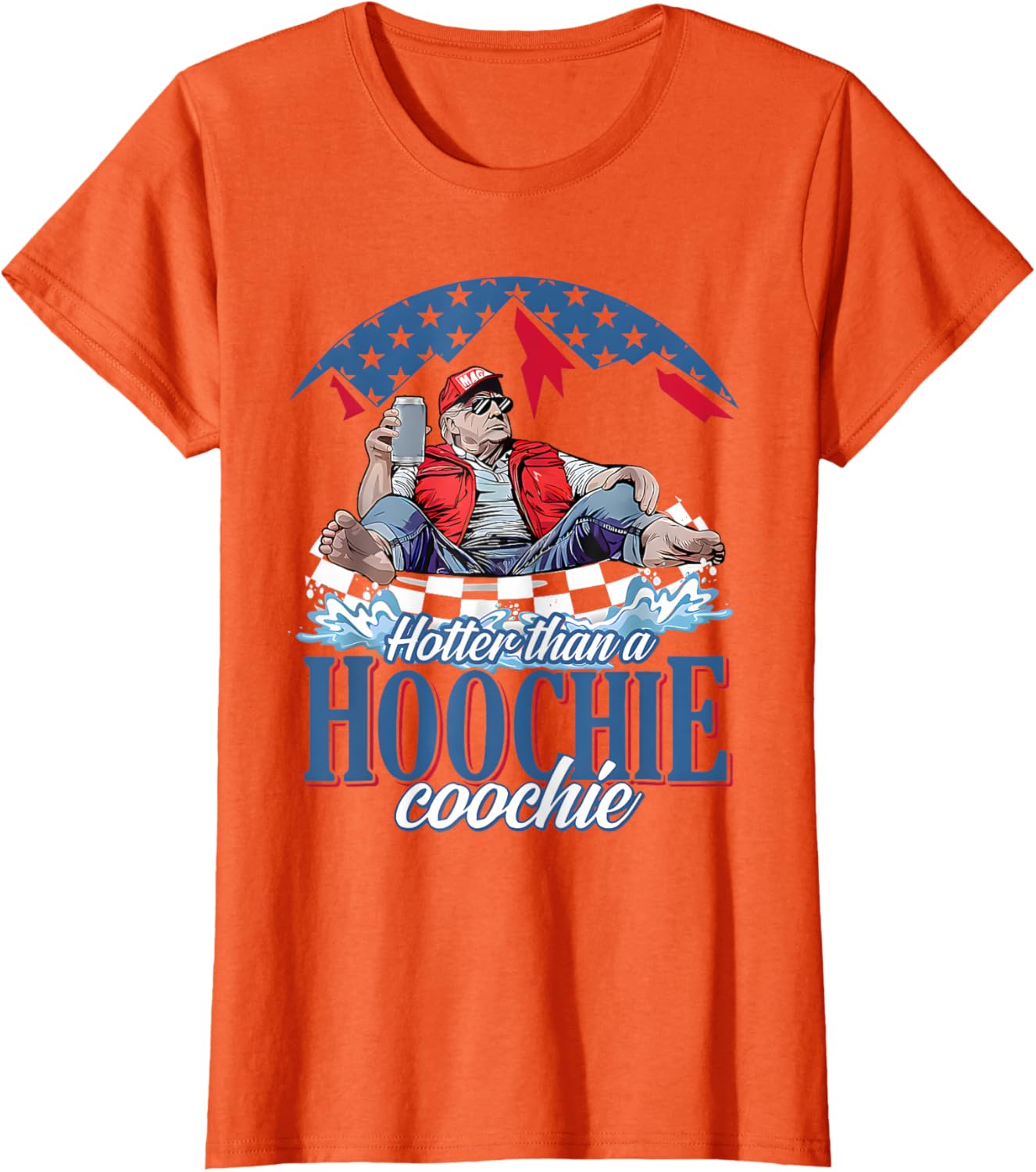 Hotter Than A Hoochie Coochie Funny Trump Summer Beer