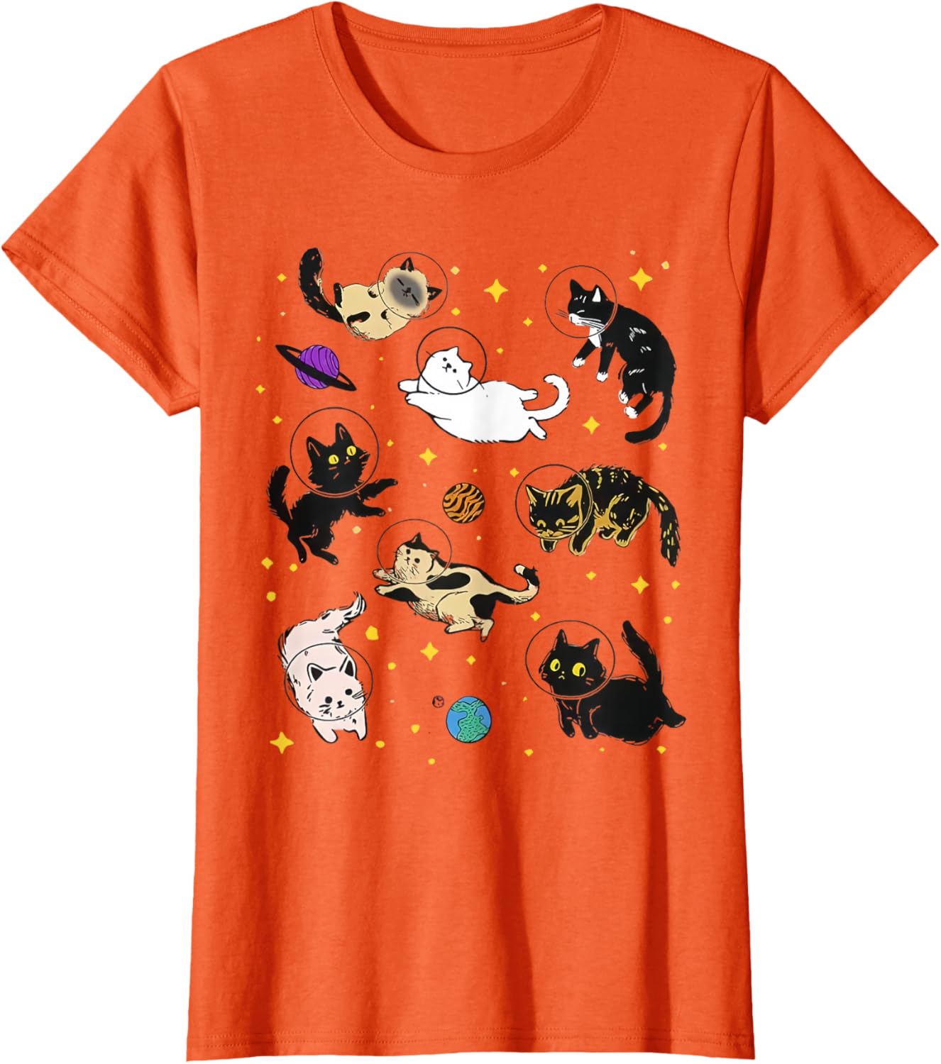 Funny Catsa Cat Astronauts Kitten Space Women Girls Kids Men