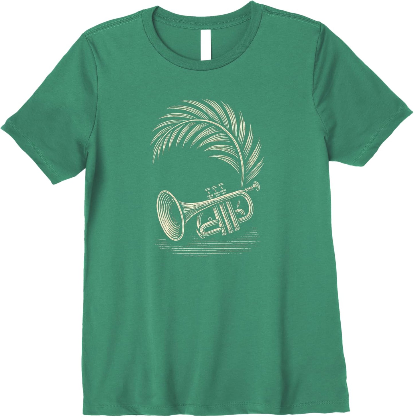 Woodcut Trumpet Palm Premium