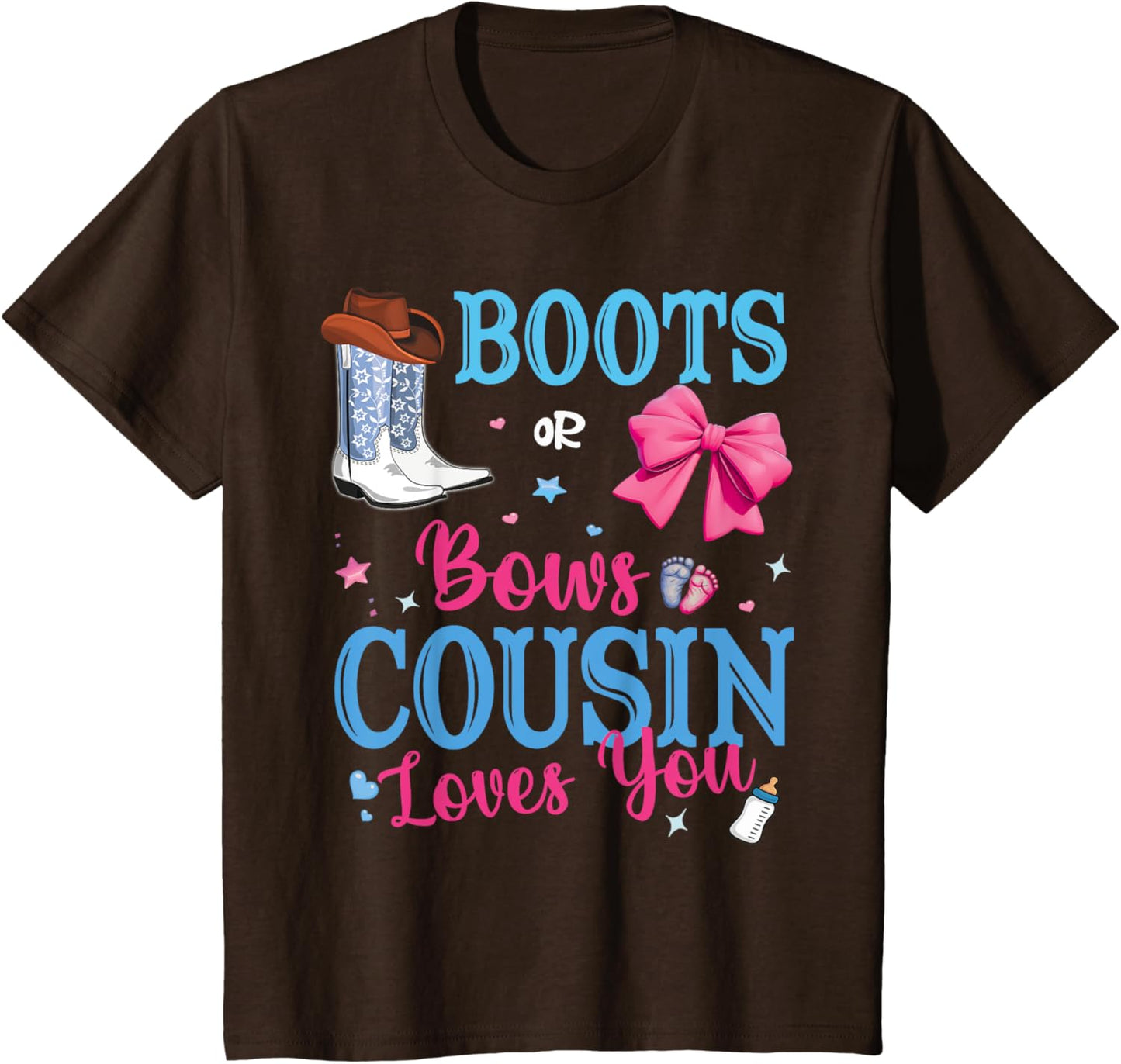 Boots Or Bows Cousin Loves You Gender Reveal Party Family