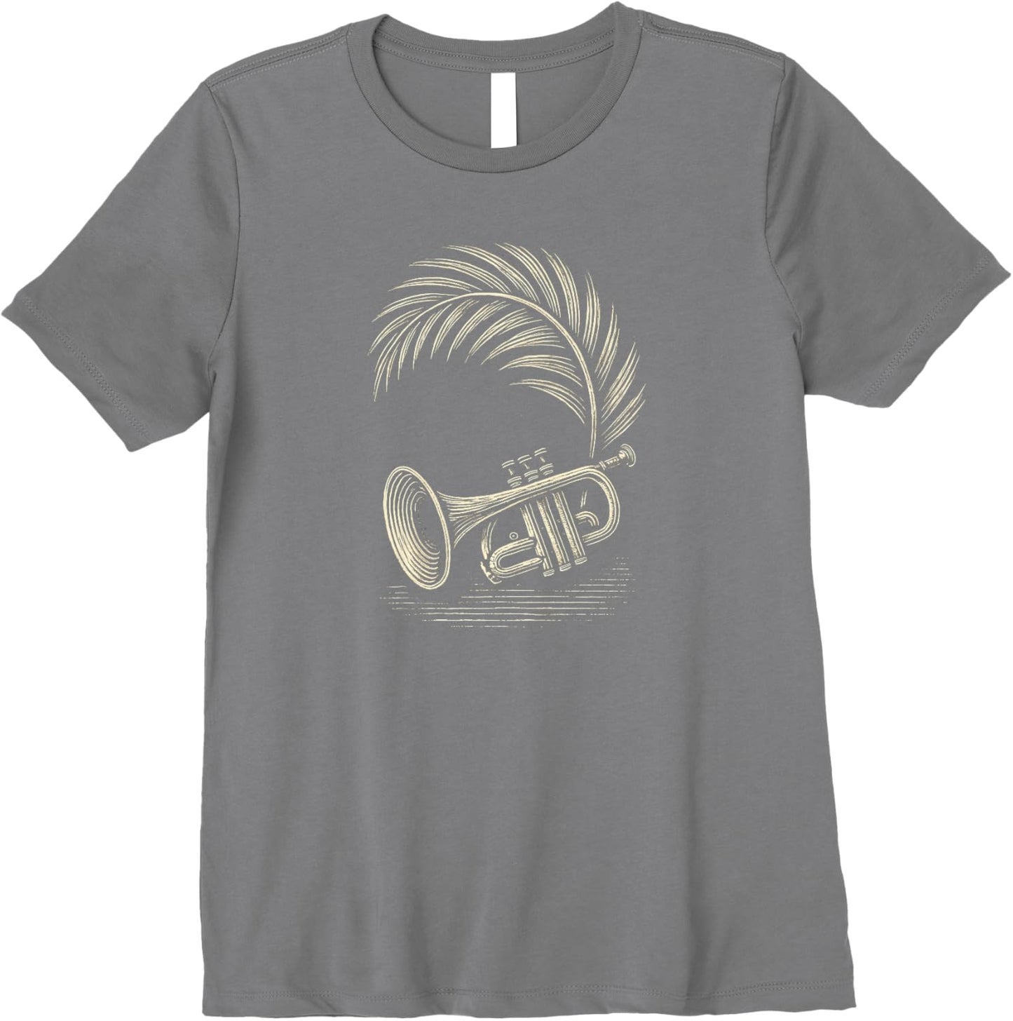 Woodcut Trumpet Palm Premium