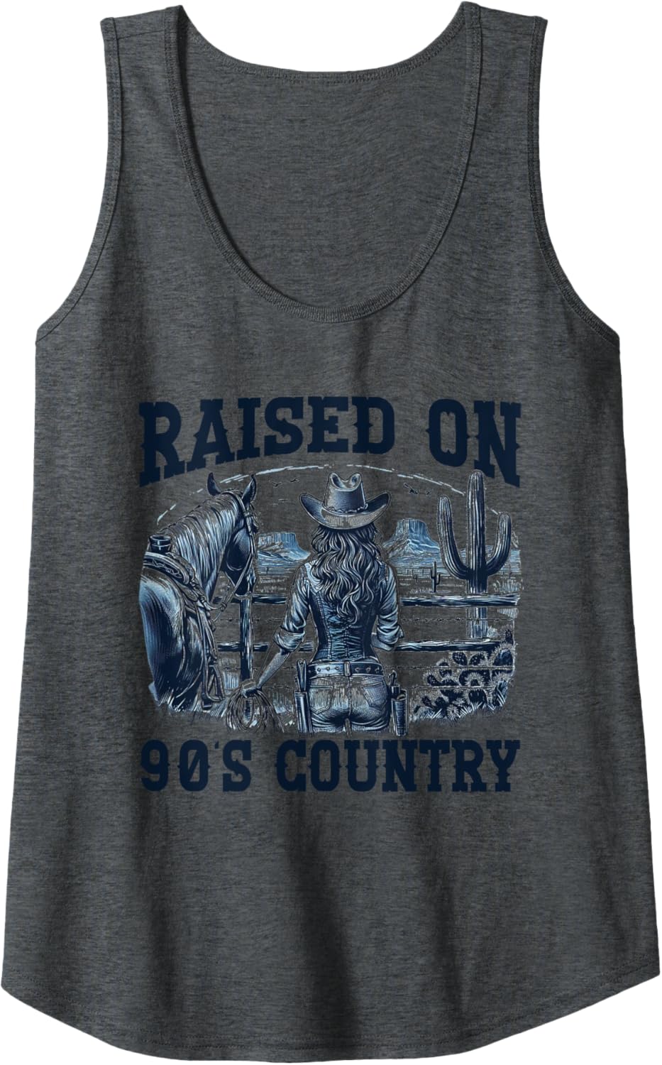 Rodeo Western Country Southern Horse Equestrian Cowgirls Tank Top