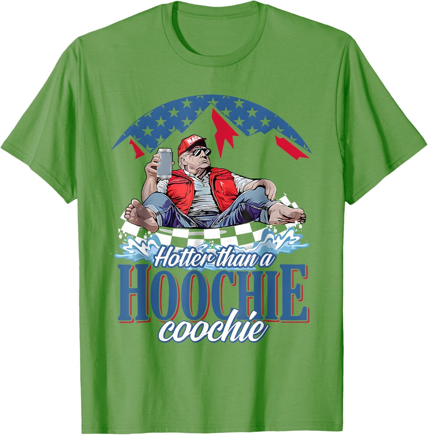 Hotter Than A Hoochie Coochie Funny Trump Summer Beer