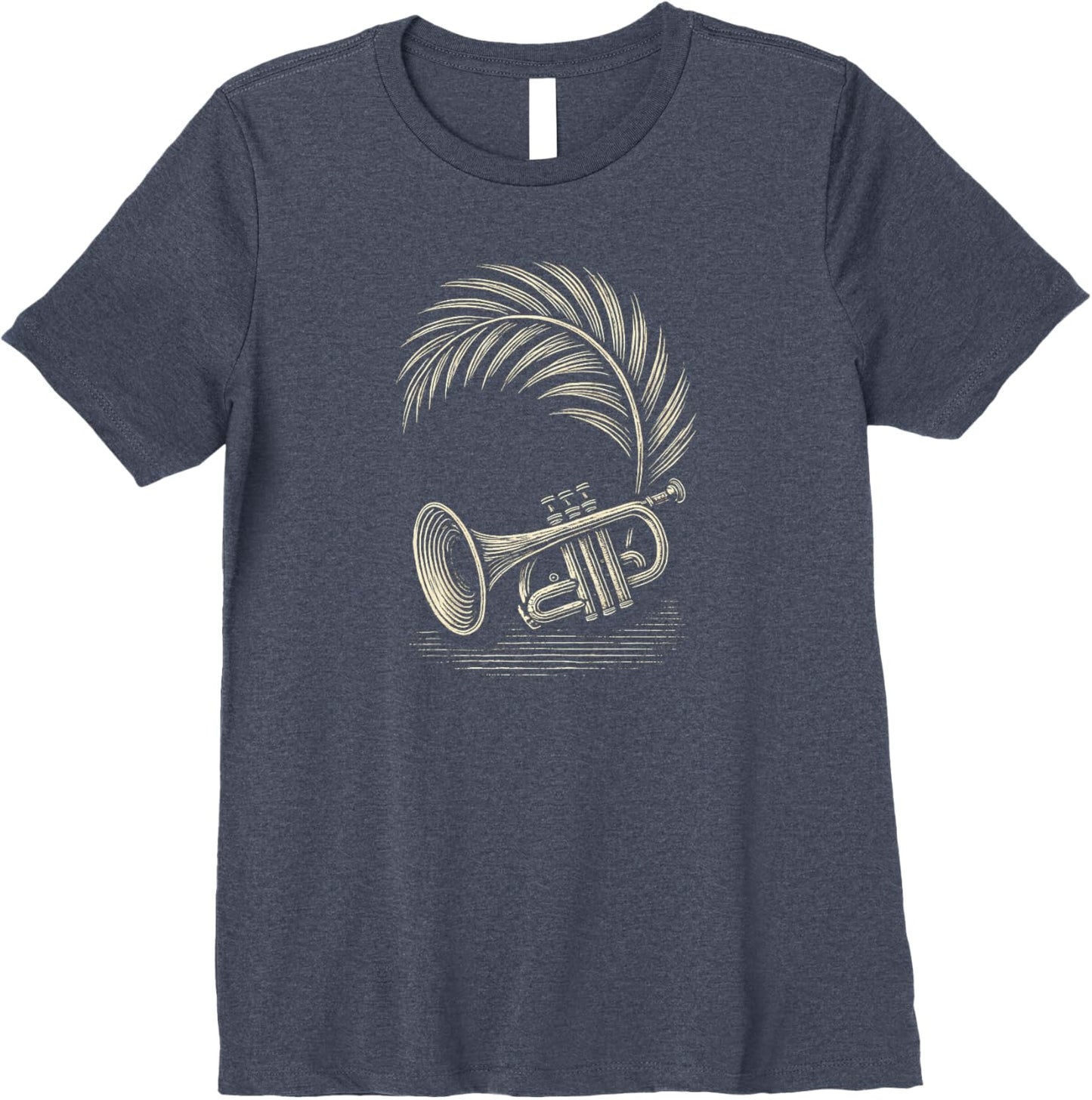 Woodcut Trumpet Palm Premium