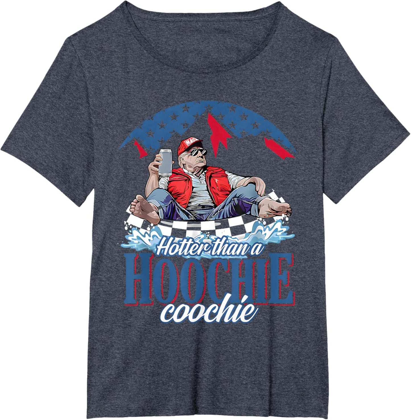 Hotter Than A Hoochie Coochie Funny Trump Summer Beer