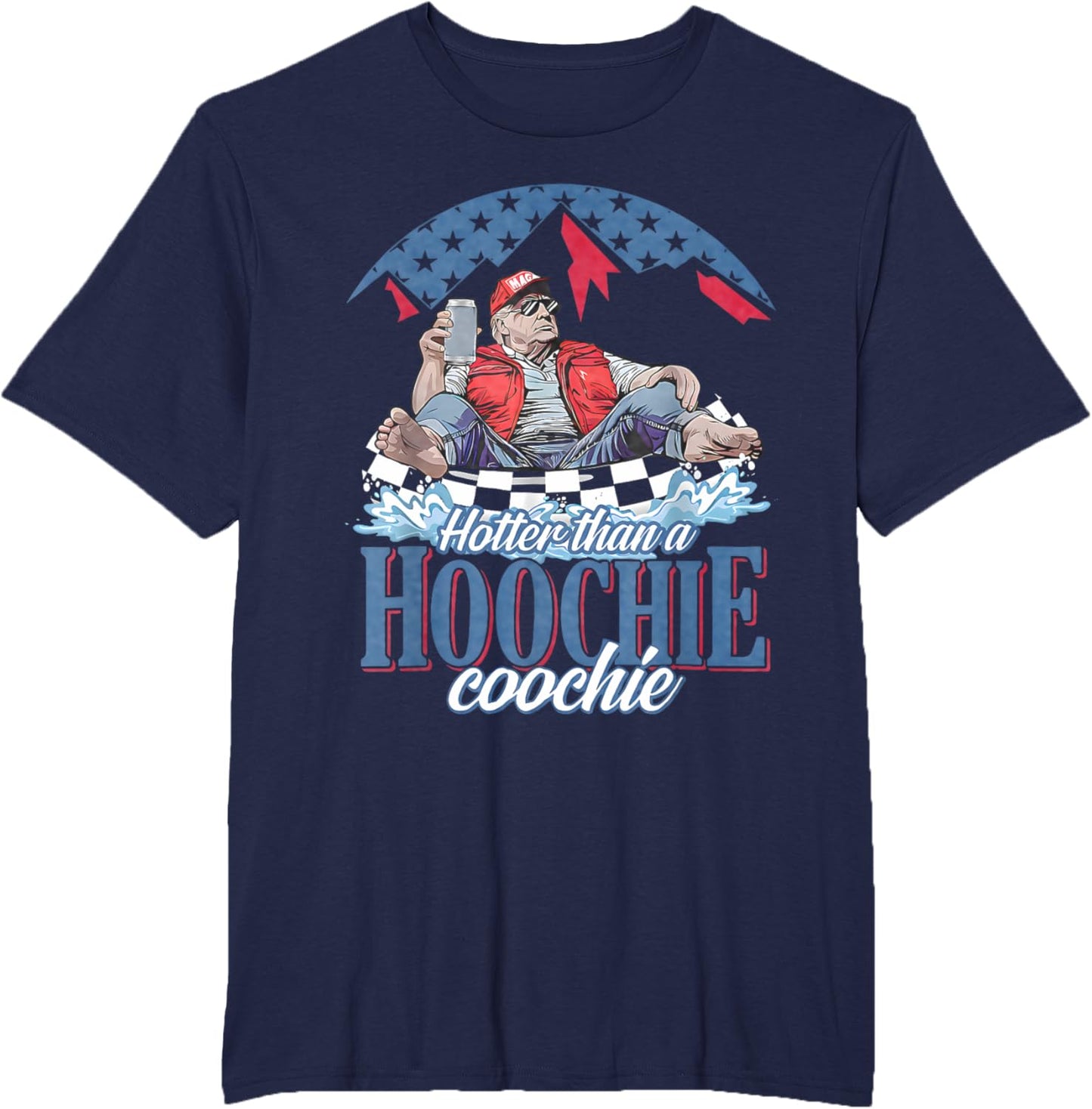 Hotter Than A Hoochie Coochie Funny Trump Summer Beer