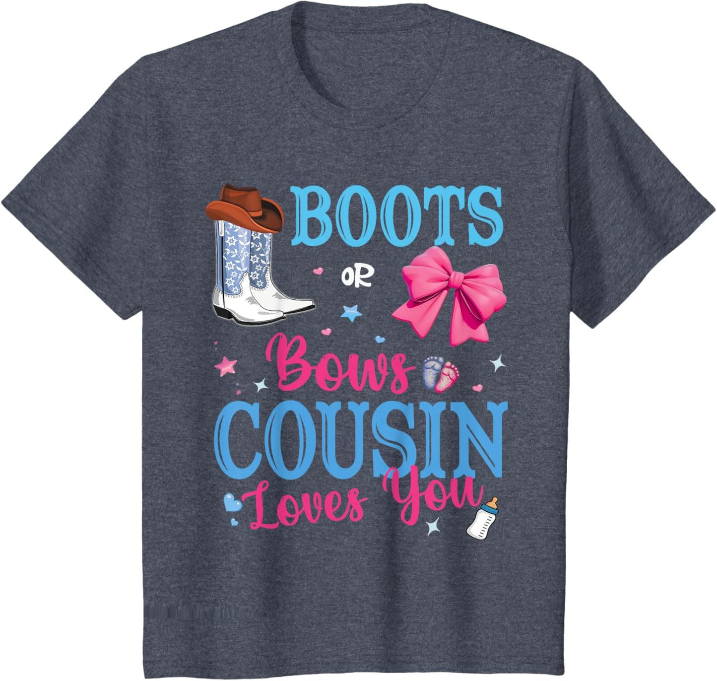Boots Or Bows Cousin Loves You Gender Reveal Party Family