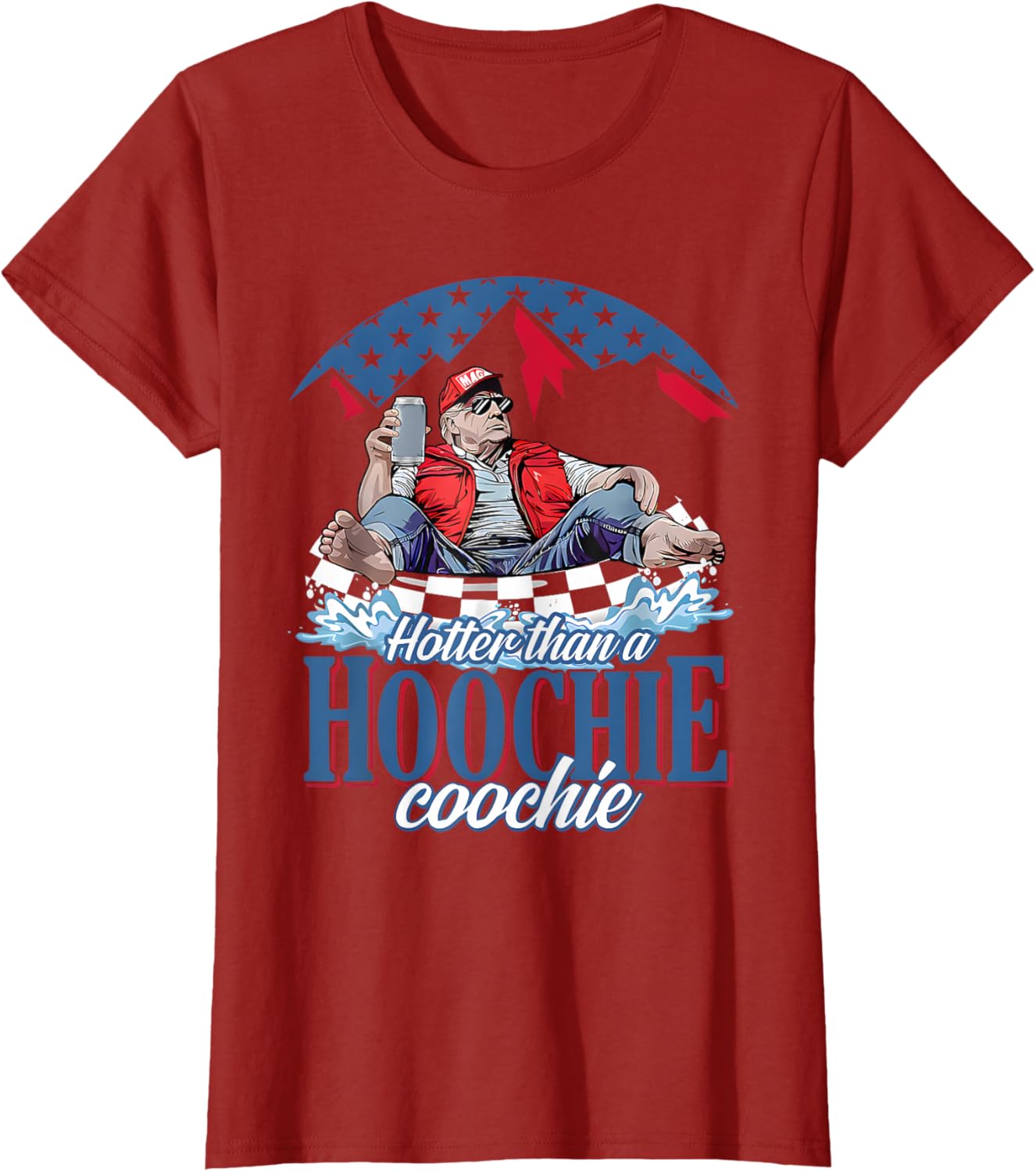 Hotter Than A Hoochie Coochie Funny Trump Summer Beer