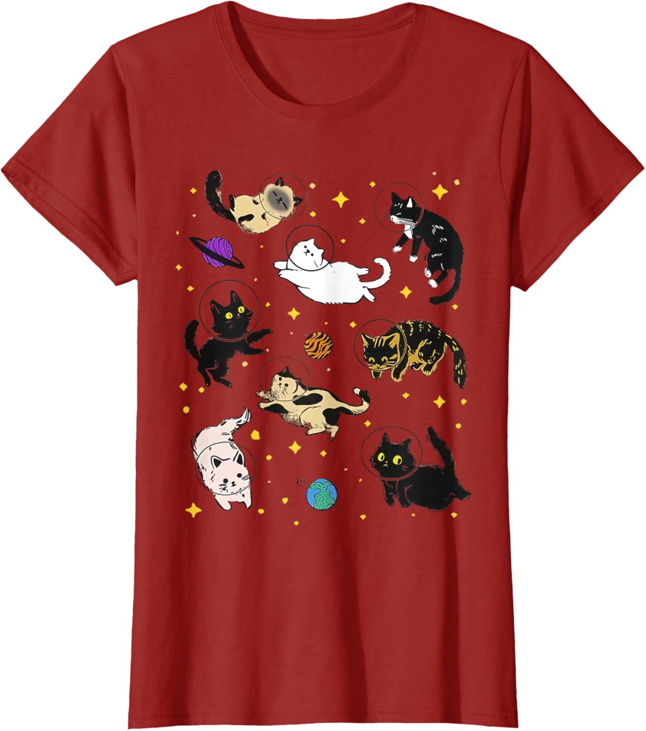 Funny Catsa Cat Astronauts Kitten Space Women Girls Kids Men