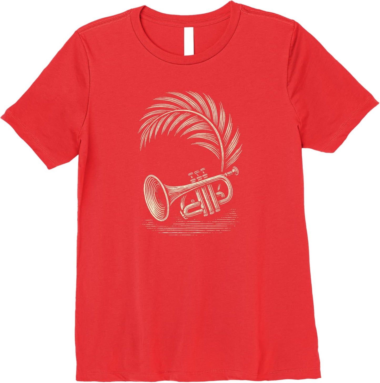 Woodcut Trumpet Palm Premium