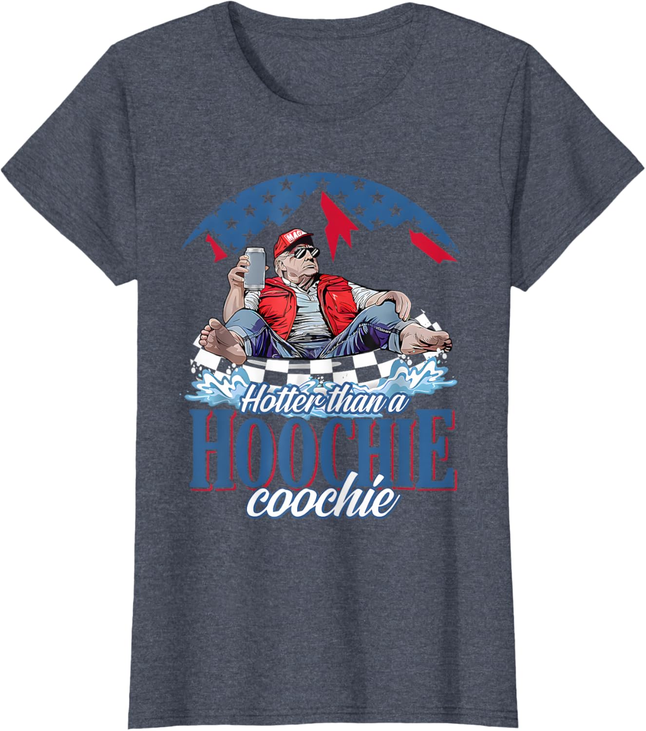 Hotter Than A Hoochie Coochie Funny Trump Summer Beer