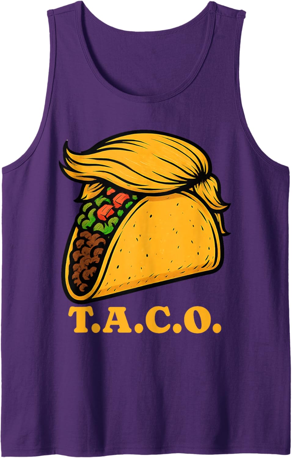 Trumpf Always Chickens Out TACO T.A.C.O. Meme W S J Funny Tank Top