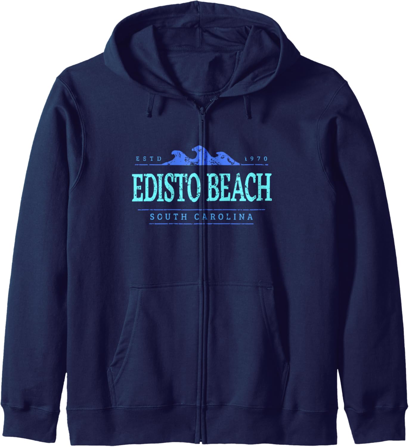 Edisto Beach South Carolina | Edisto Beach SC Shoreline Zip Hoodie