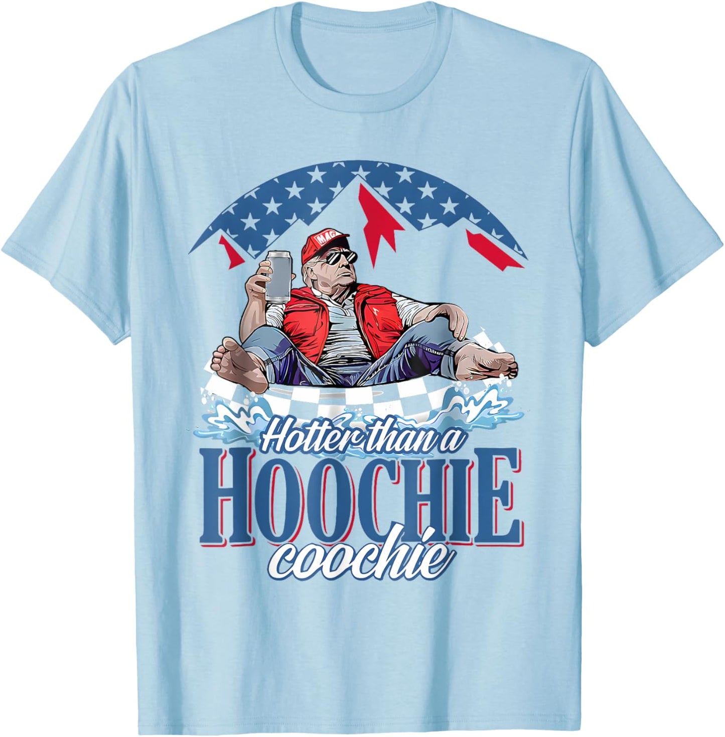 Hotter Than A Hoochie Coochie Funny Trump Summer Beer