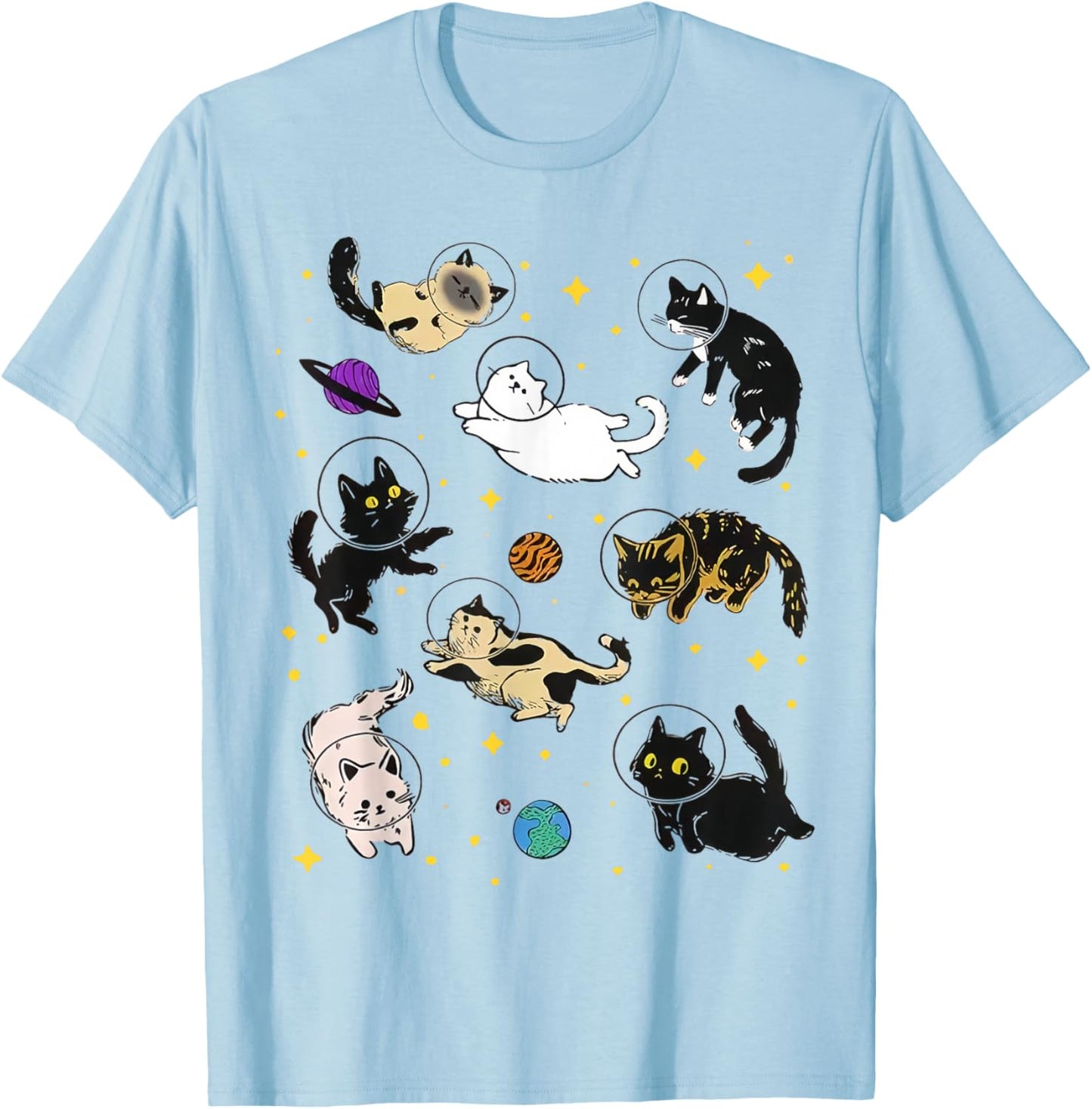 Funny Catsa Cat Astronauts Kitten Space Women Girls Kids Men
