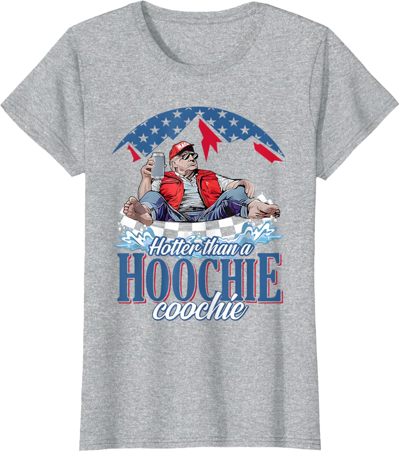 Hotter Than A Hoochie Coochie Funny Trump Summer Beer