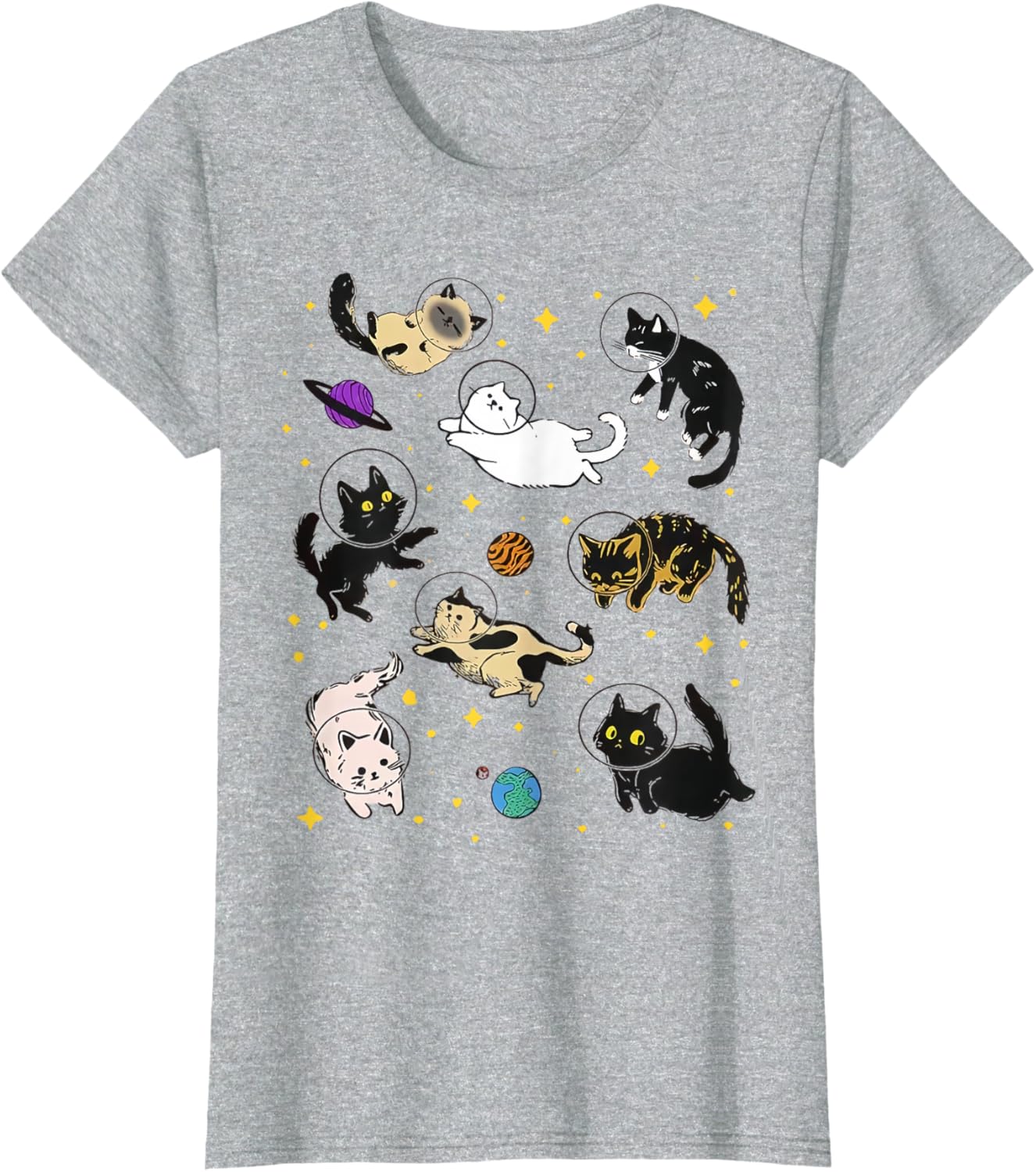 Funny Catsa Cat Astronauts Kitten Space Women Girls Kids Men