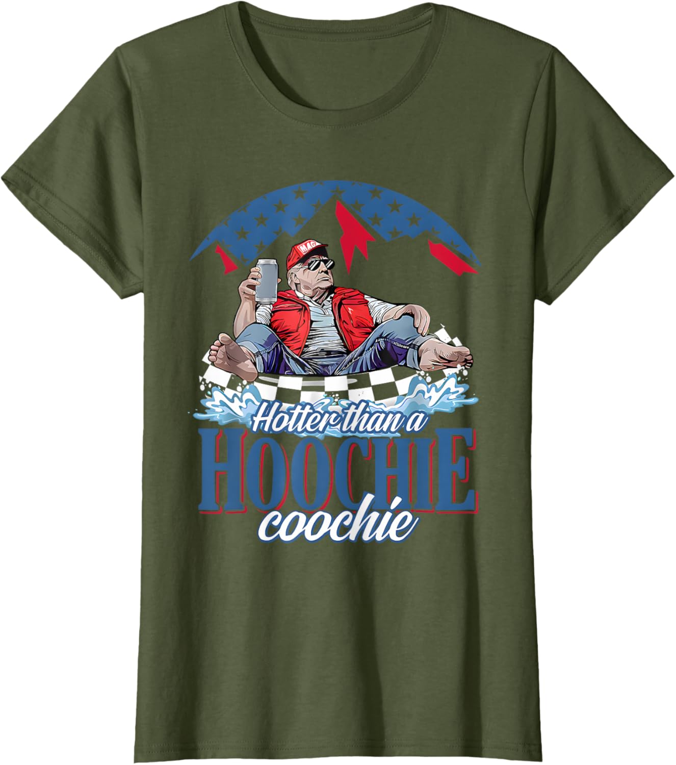 Hotter Than A Hoochie Coochie Funny Trump Summer Beer