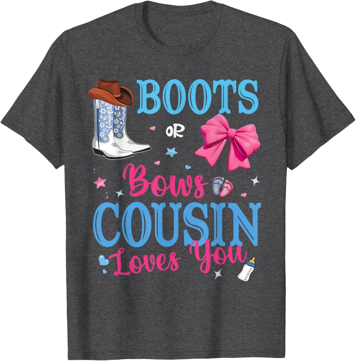 Boots Or Bows Cousin Loves You Gender Reveal Party Family