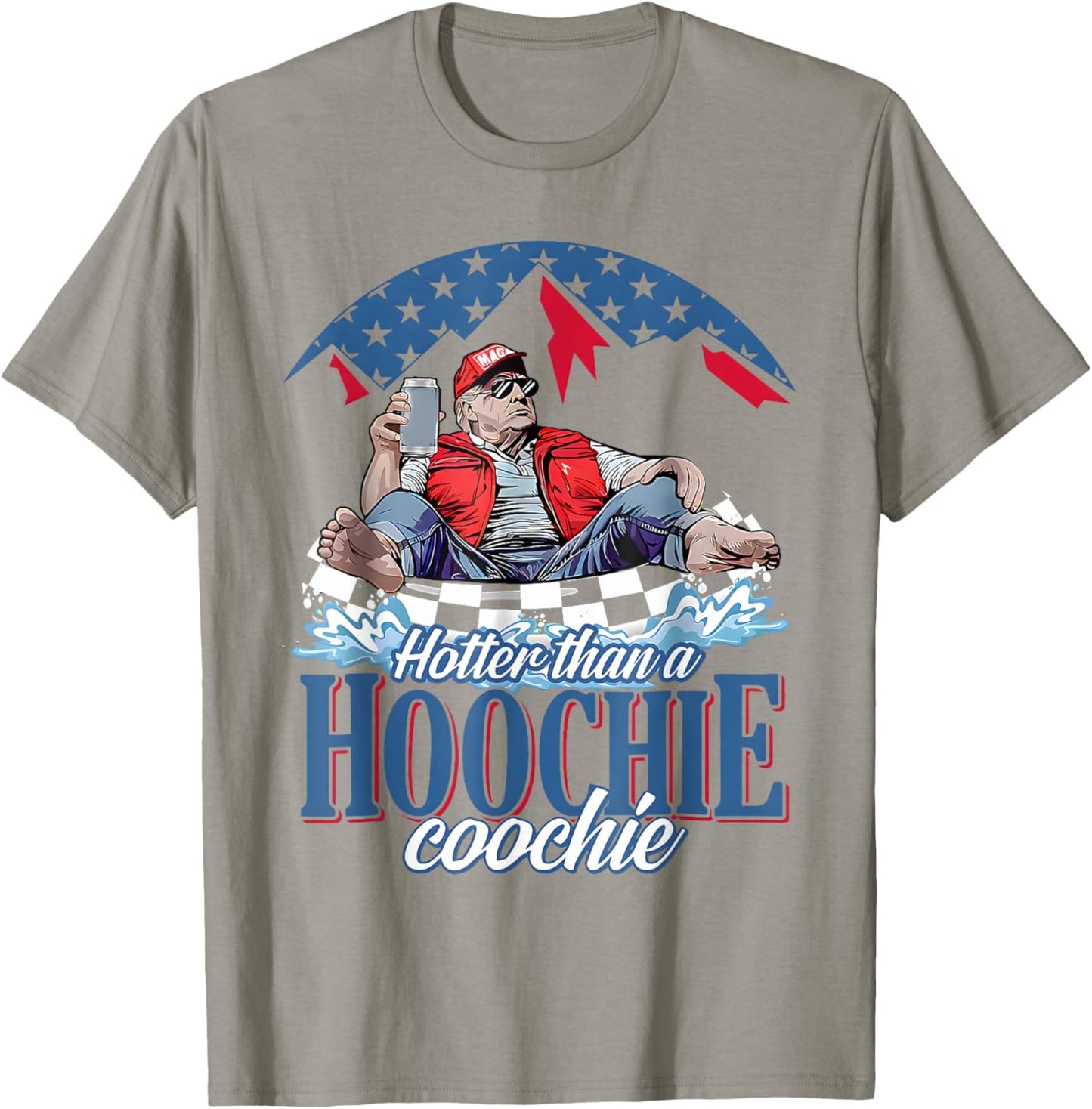 Hotter Than A Hoochie Coochie Funny Trump Summer Beer