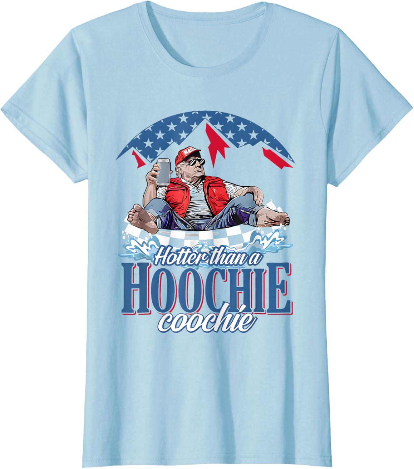 Hotter Than A Hoochie Coochie Funny Trump Summer Beer