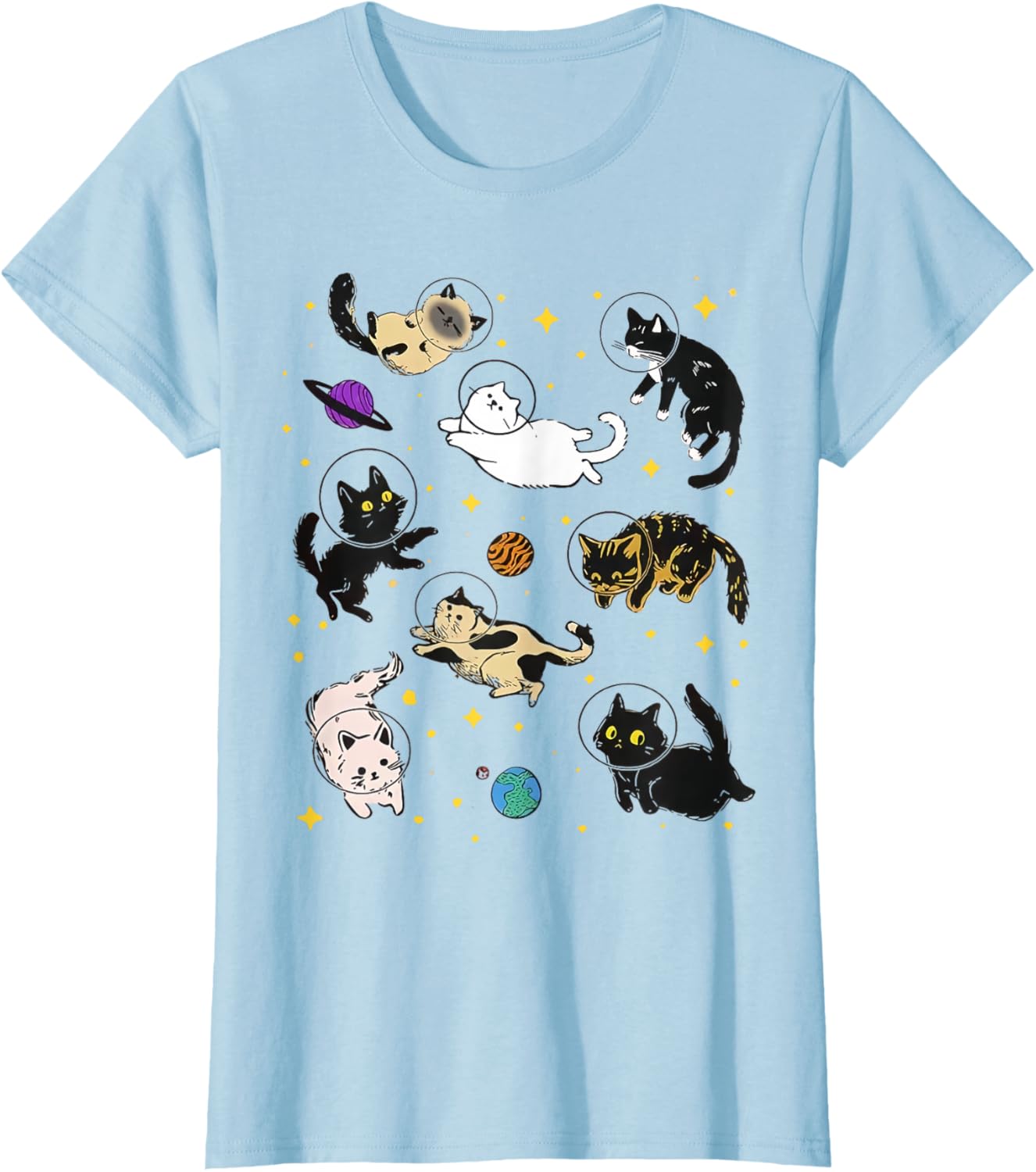 Funny Catsa Cat Astronauts Kitten Space Women Girls Kids Men