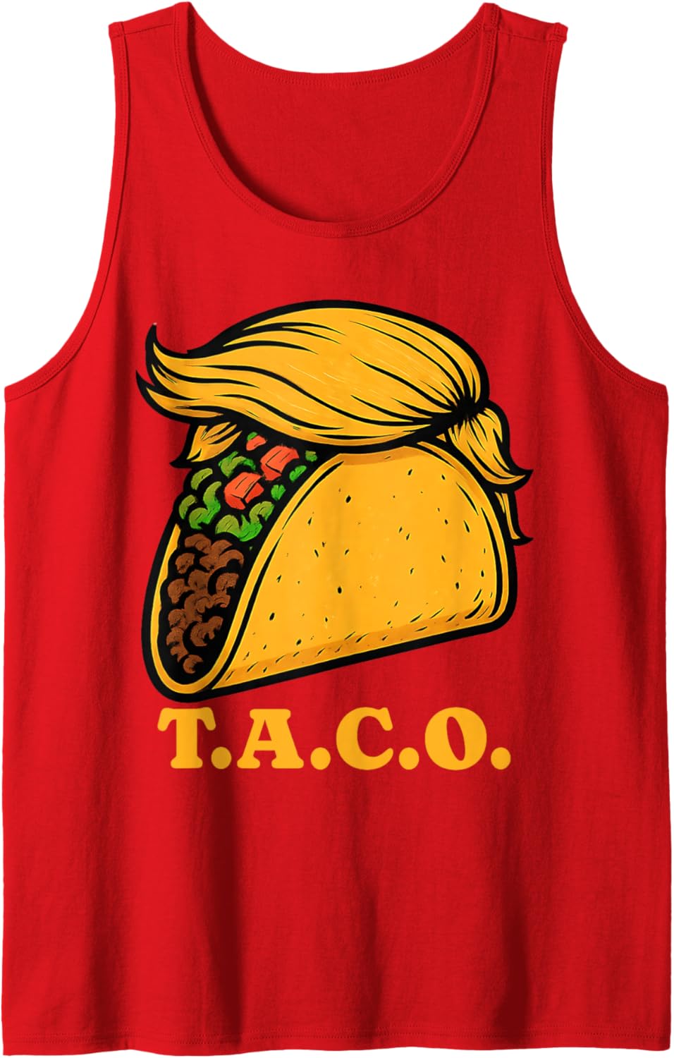 Trumpf Always Chickens Out TACO T.A.C.O. Meme W S J Funny Tank Top