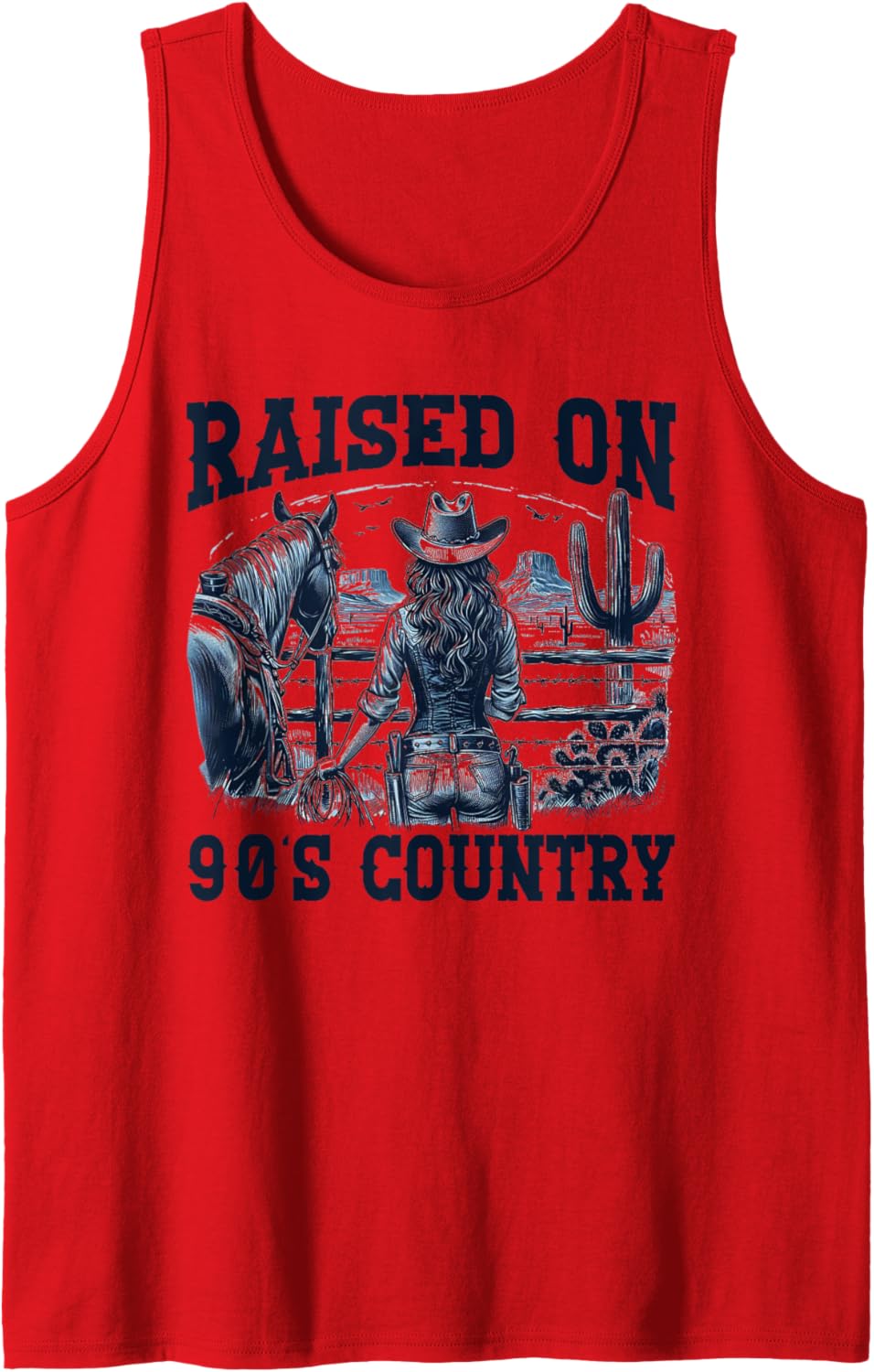 Rodeo Western Country Southern Horse Equestrian Cowgirls Tank Top