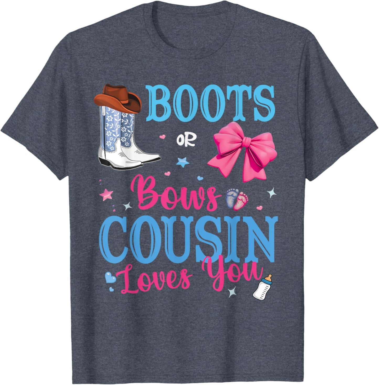 Boots Or Bows Cousin Loves You Gender Reveal Party Family