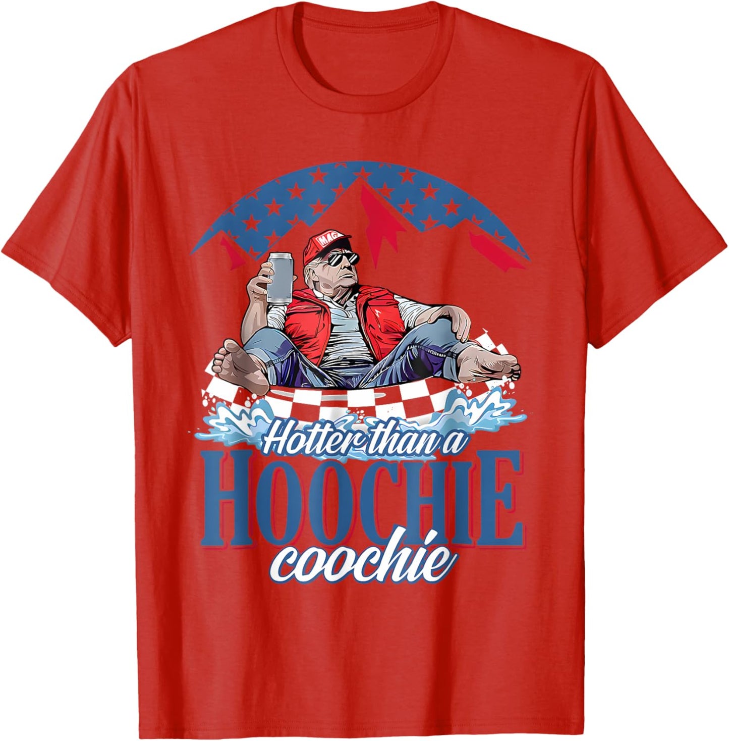 Hotter Than A Hoochie Coochie Funny Trump Summer Beer